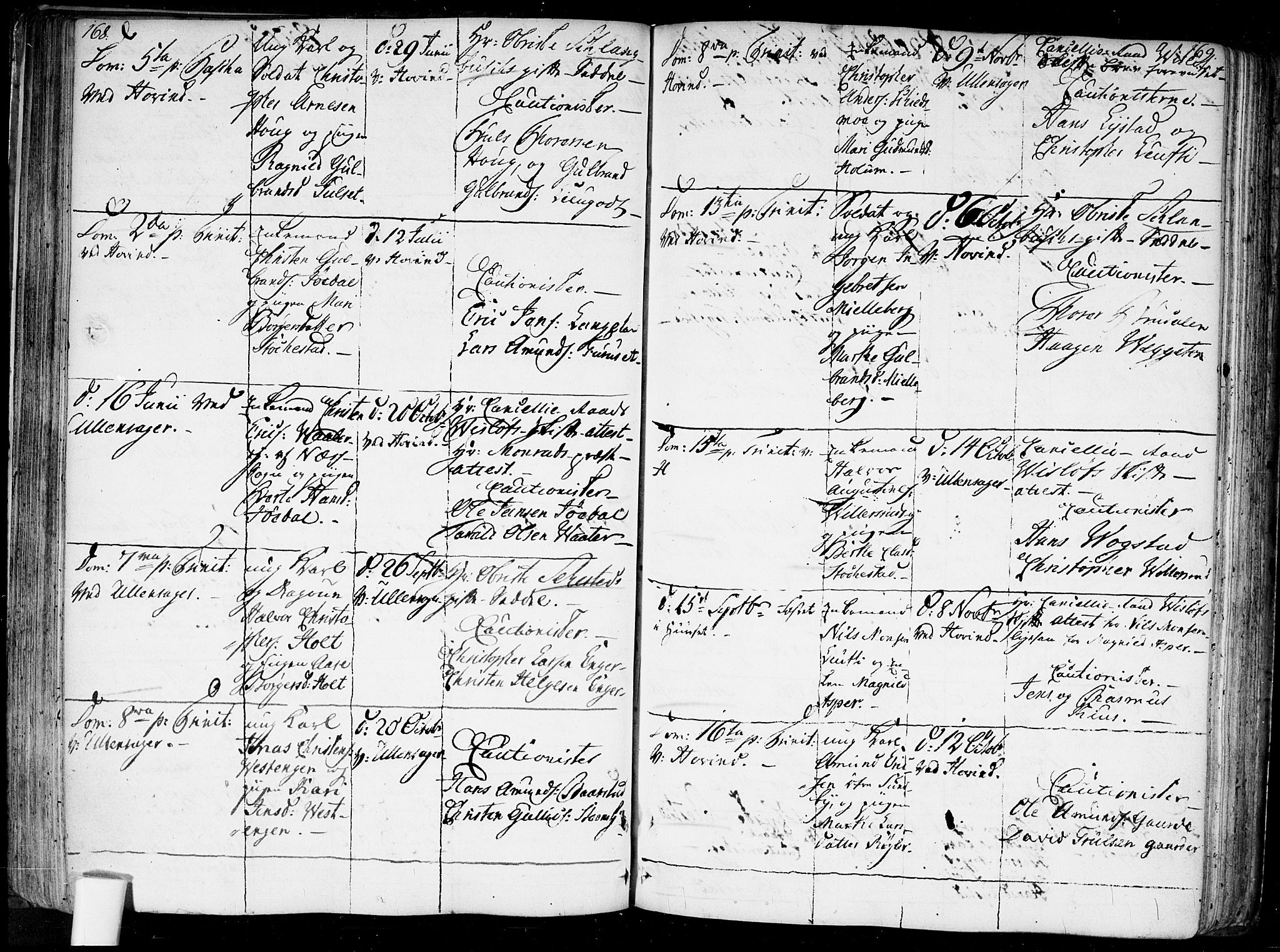 Ullensaker prestekontor Kirkebøker, AV/SAO-A-10236a/F/Fa/L0010: Ministerialbok nr. I 10, 1733-1776, s. 168-169