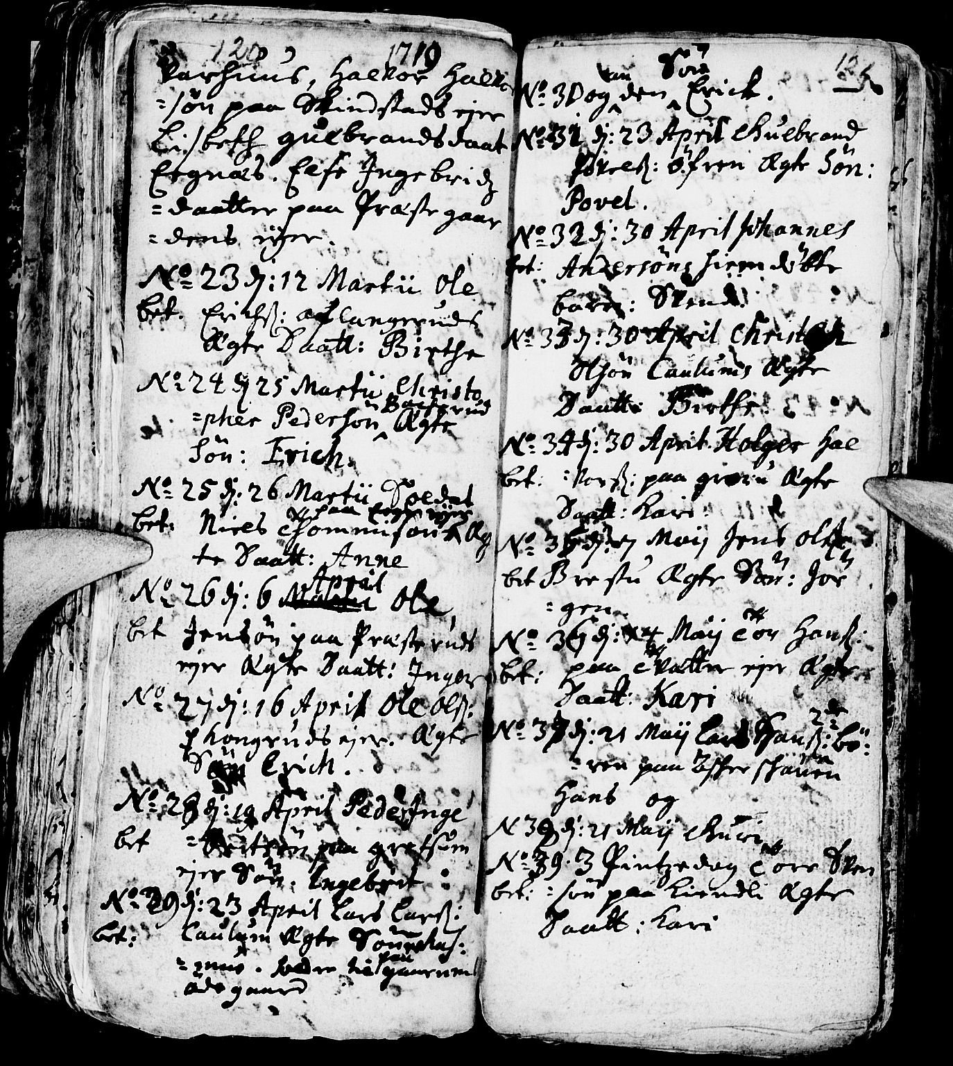 Nes prestekontor, Hedmark, AV/SAH-PREST-020/L/La/L0001: Klokkerbok nr. 1, 1663-1784, s. 120-121