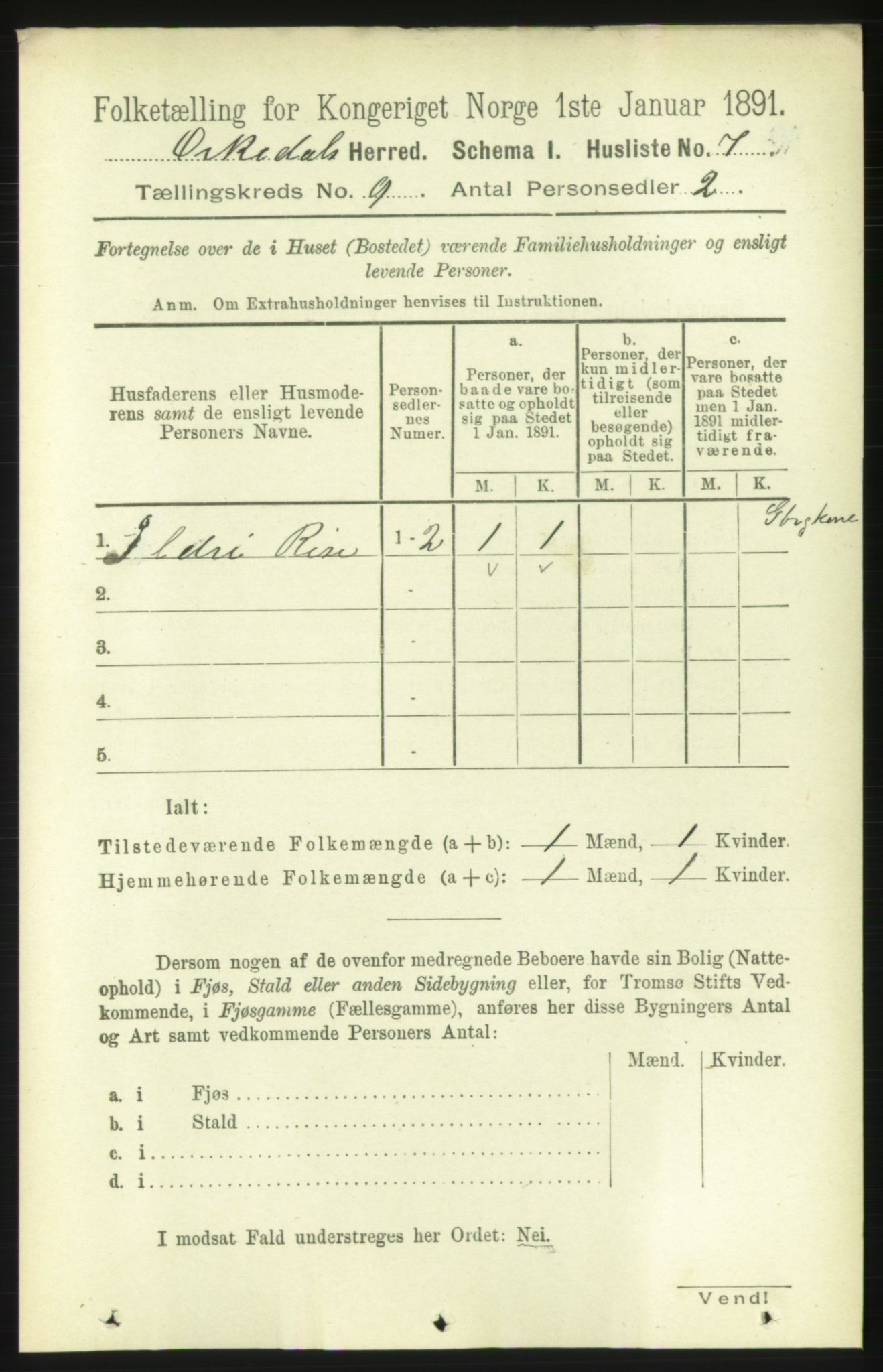 RA, Folketelling 1891 for 1638 Orkdal herred, 1891, s. 4224