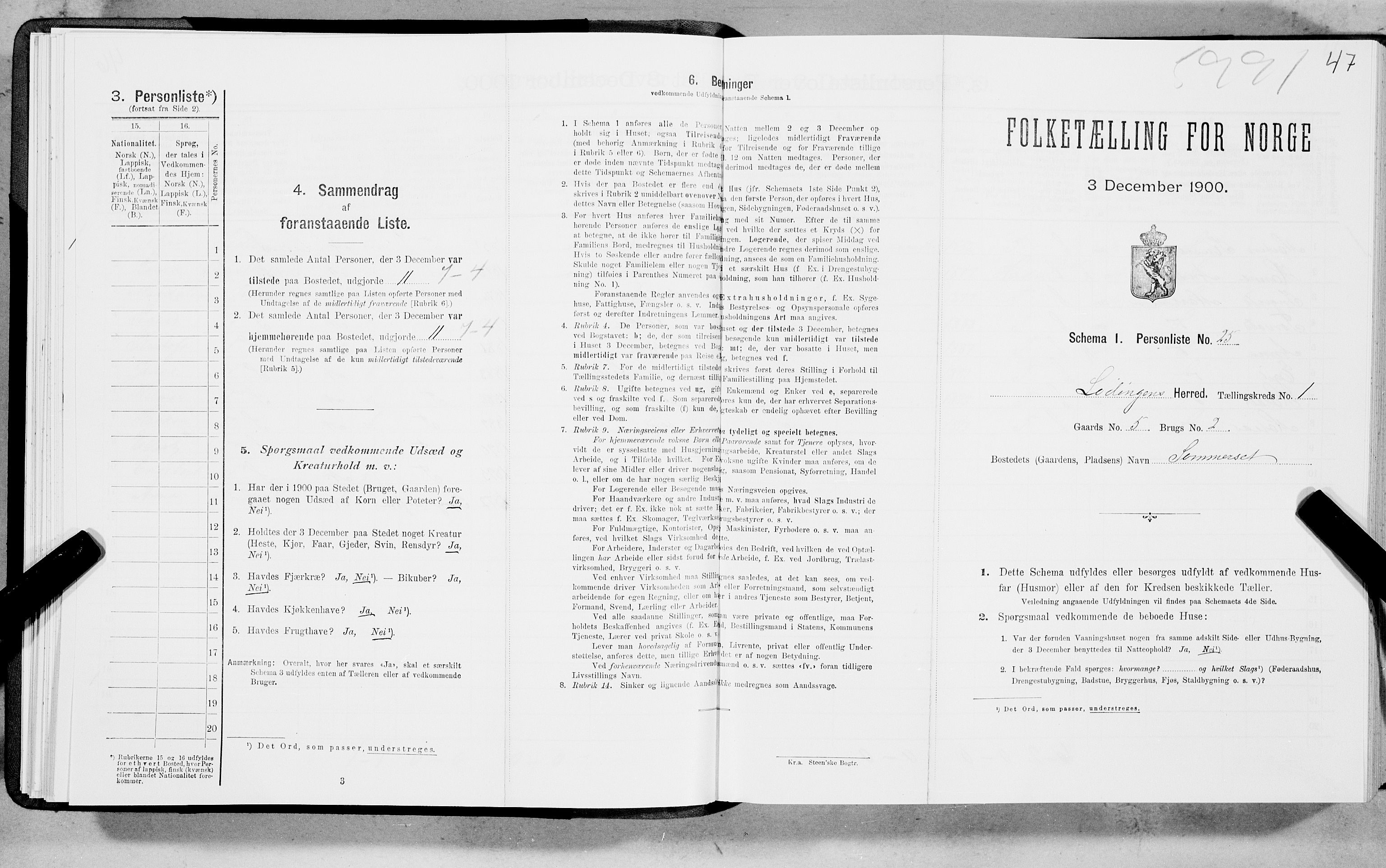 SAT, Folketelling 1900 for 1851 Lødingen herred, 1900, s. 47
