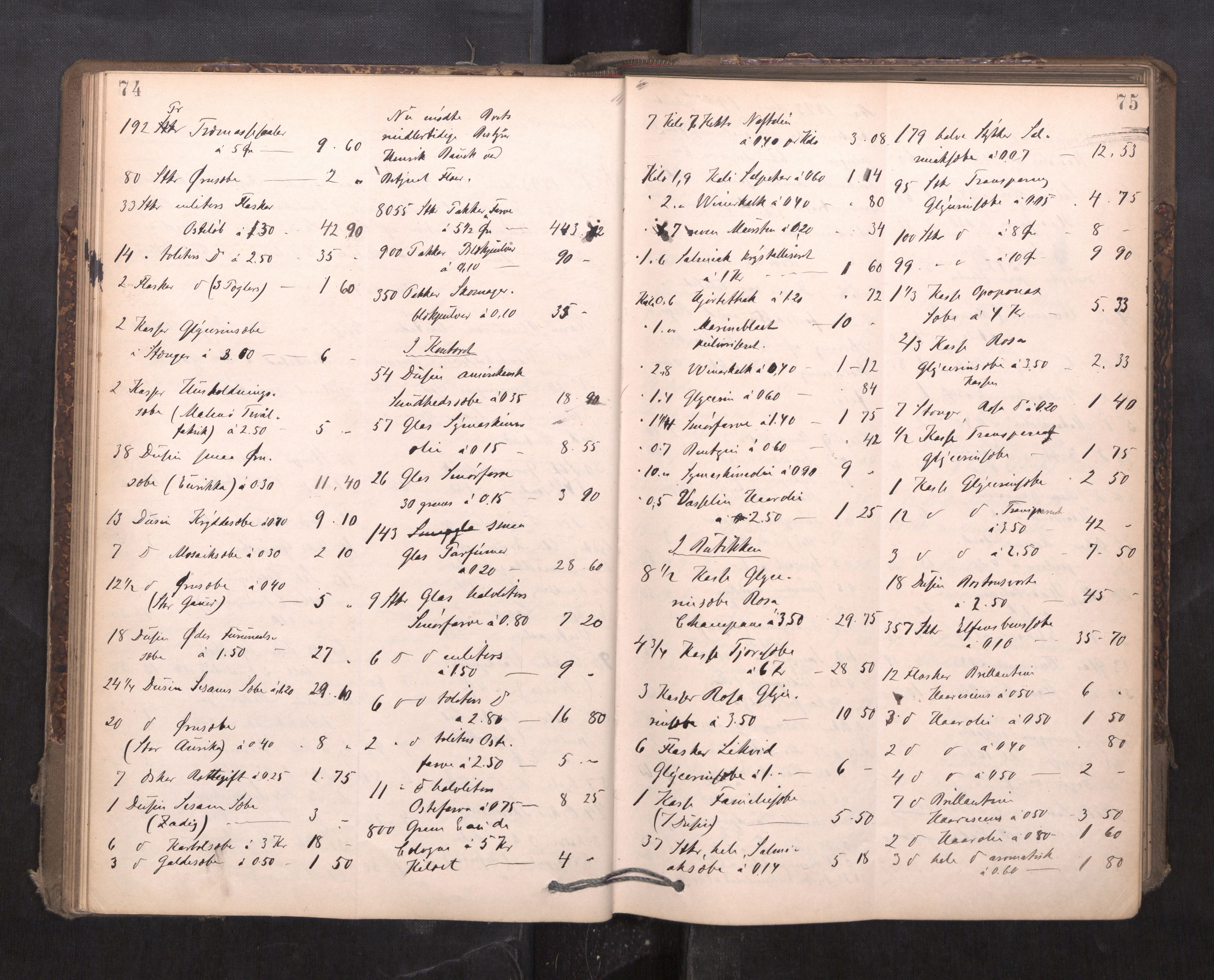 Trondheim byfogd, AV/SAT-A-0003/1/3/3C/L0015: Skifteregistreringsprotokoll - 24/2-21/3 (u/ register), 1893-1899, s. 74-75