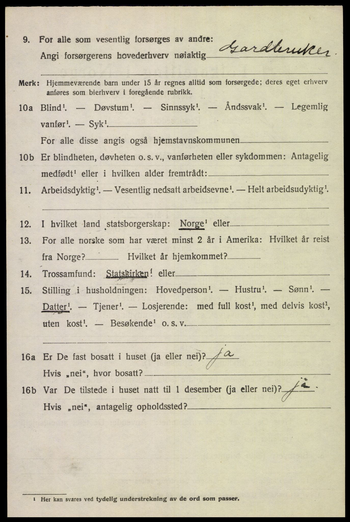 SAK, Folketelling 1920 for 1040 Spind herred, 1920, s. 1618