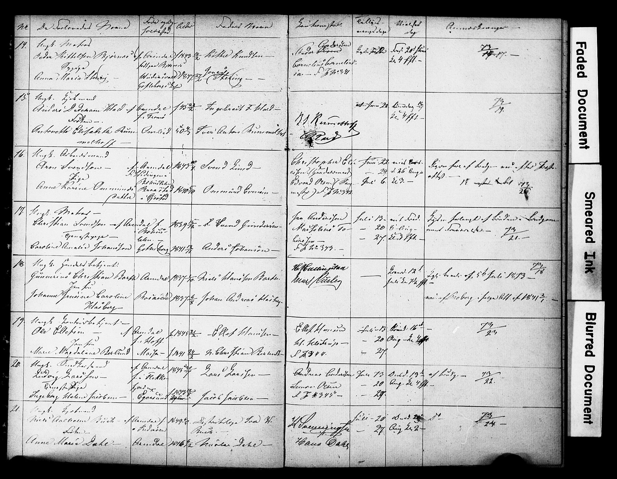 Arendal sokneprestkontor, Trefoldighet, AV/SAK-1111-0040/F/Fe/L0003: Lysningsprotokoll nr. A VI 3, 1872-1879