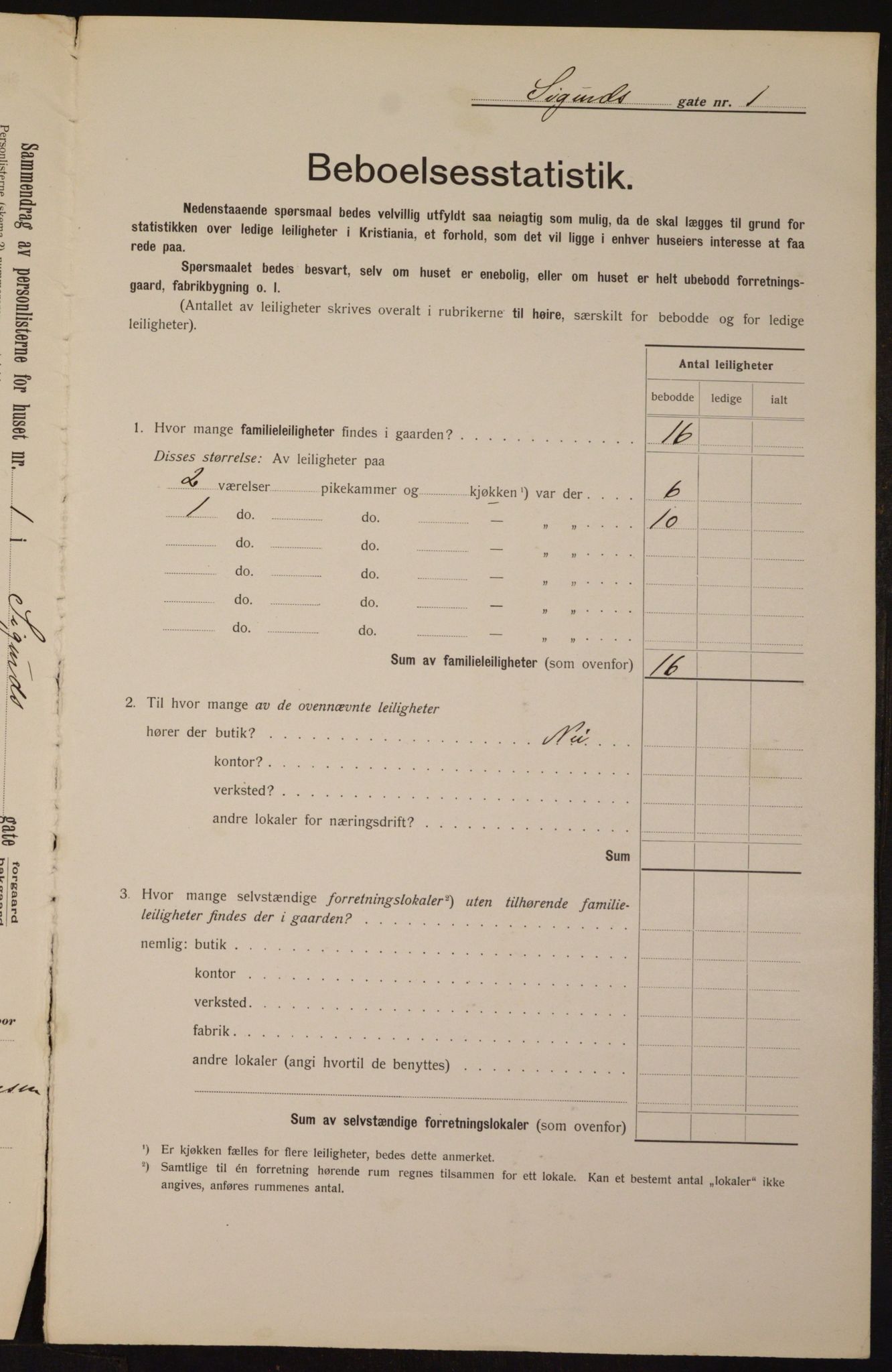 OBA, Kommunal folketelling 1.2.1912 for Kristiania, 1912, s. 95020