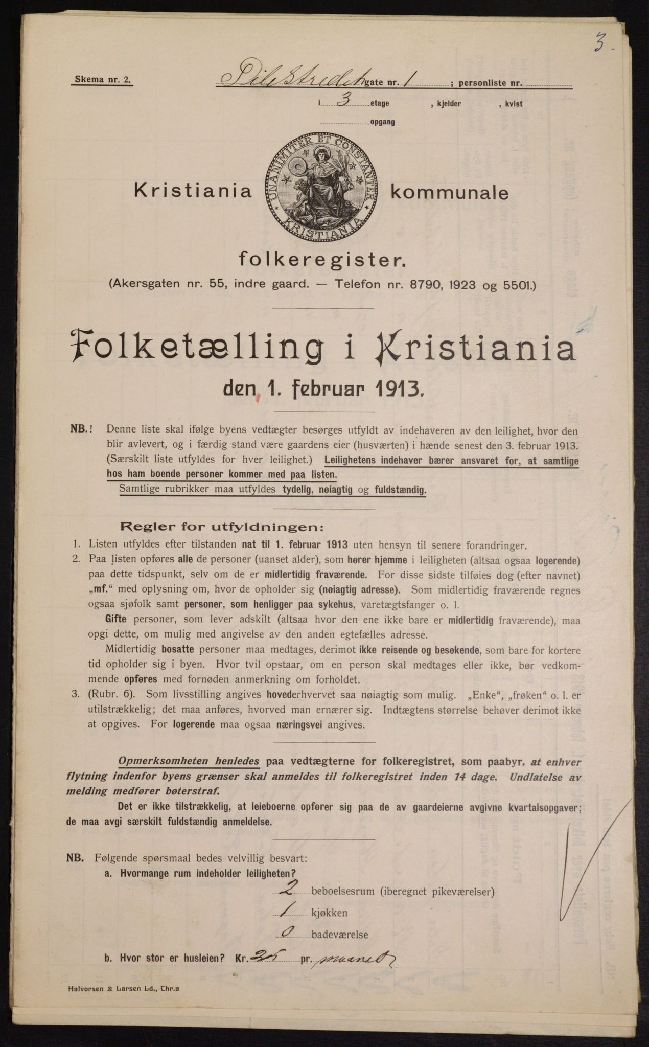 OBA, Kommunal folketelling 1.2.1913 for Kristiania, 1913, s. 78967