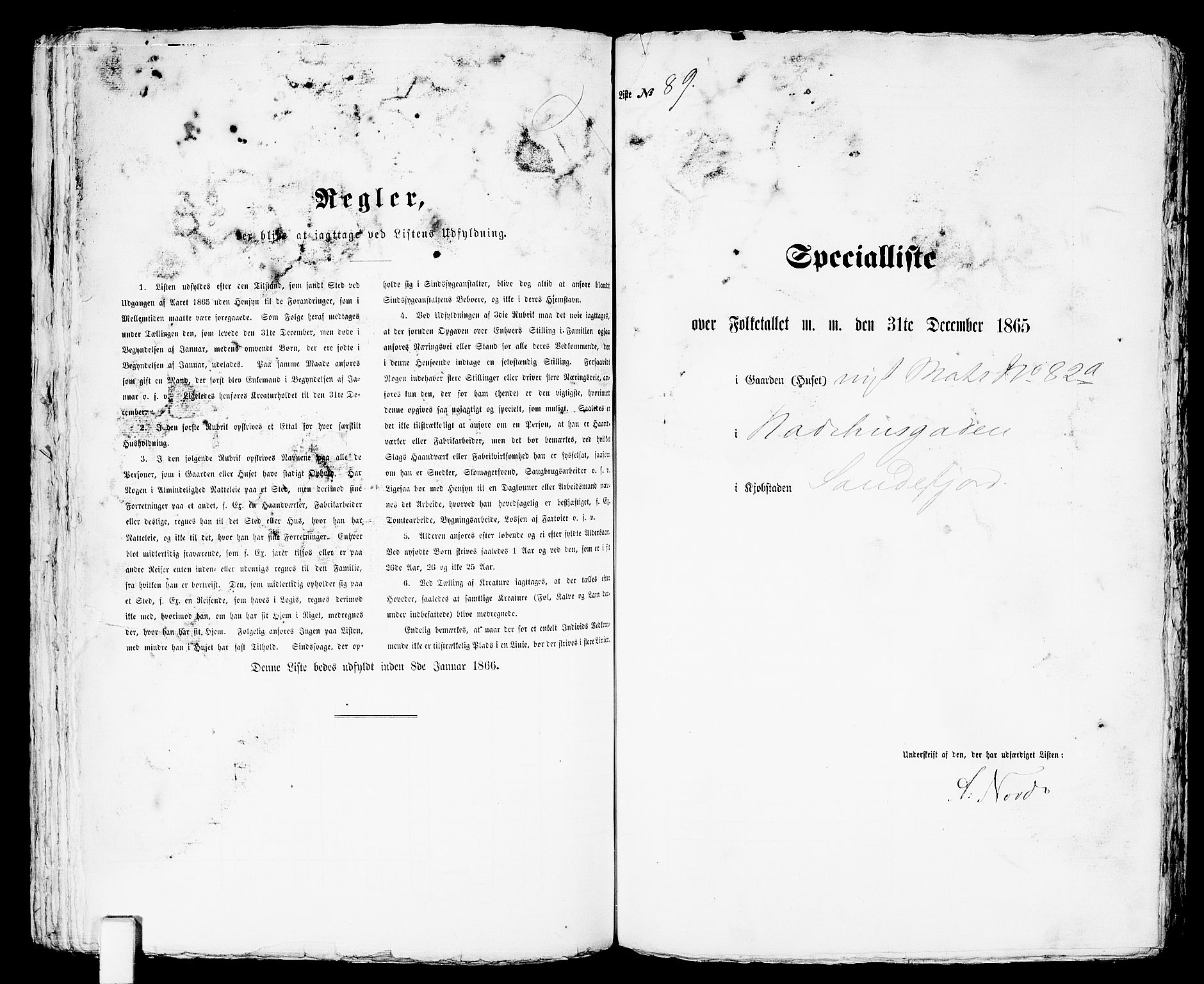 RA, Folketelling 1865 for 0706B Sandeherred prestegjeld, Sandefjord kjøpstad, 1865, s. 185