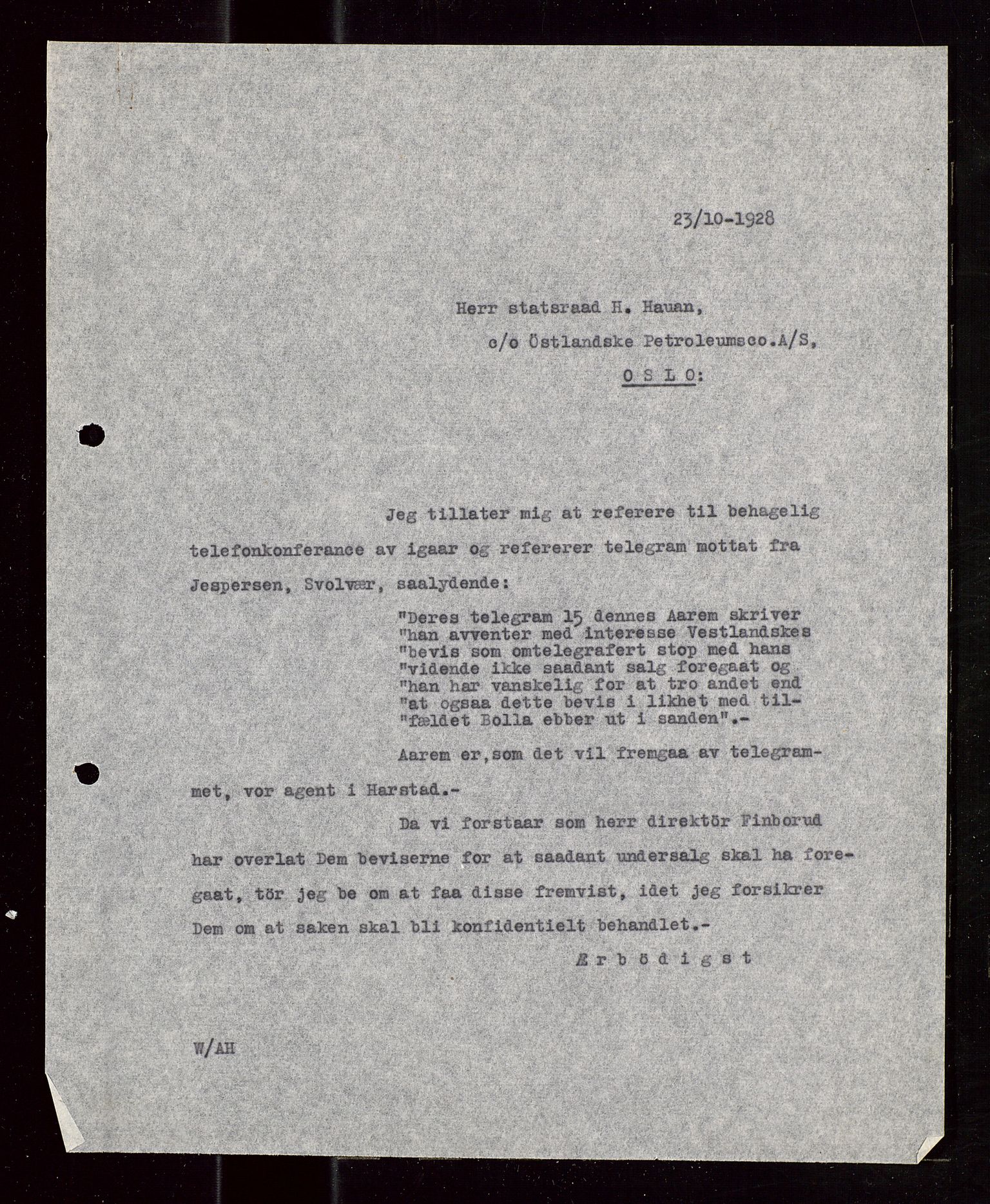 Pa 1521 - A/S Norske Shell, AV/SAST-A-101915/E/Ea/Eaa/L0015: Sjefskorrespondanse, 1928-1929, s. 34