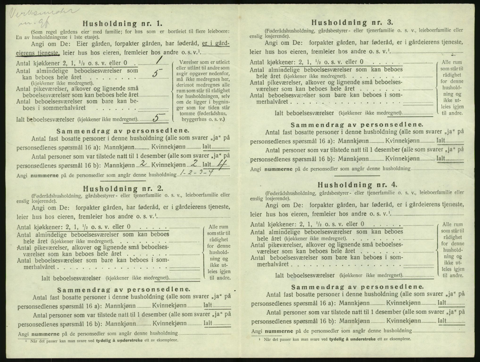 SAK, Folketelling 1920 for 1043 Nes herred, 1920, s. 67