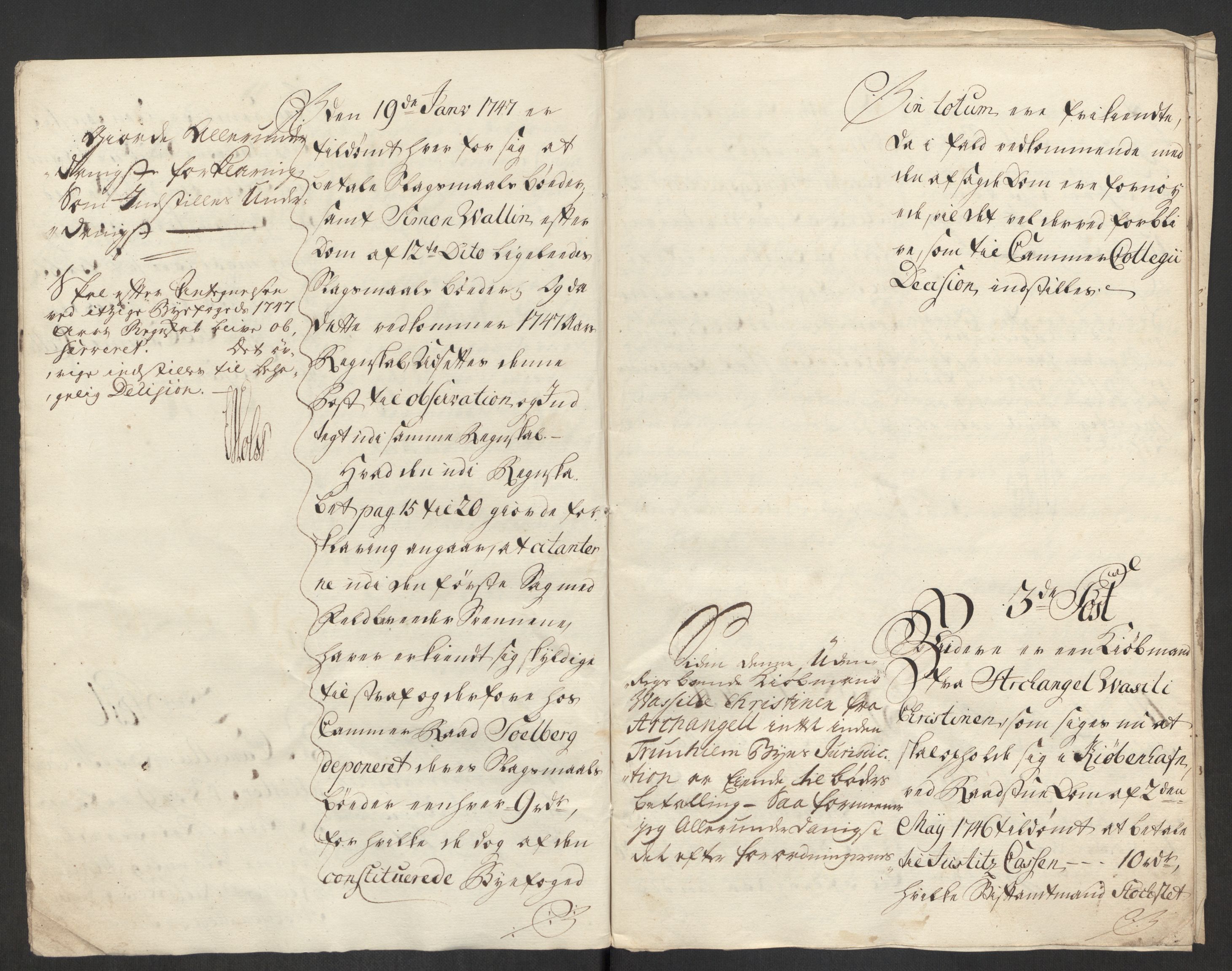 Rentekammeret inntil 1814, Reviderte regnskaper, Byregnskaper, AV/RA-EA-4066/R/Rs/L0541: [S22] Sikt og sakefall, 1743-1746, s. 376