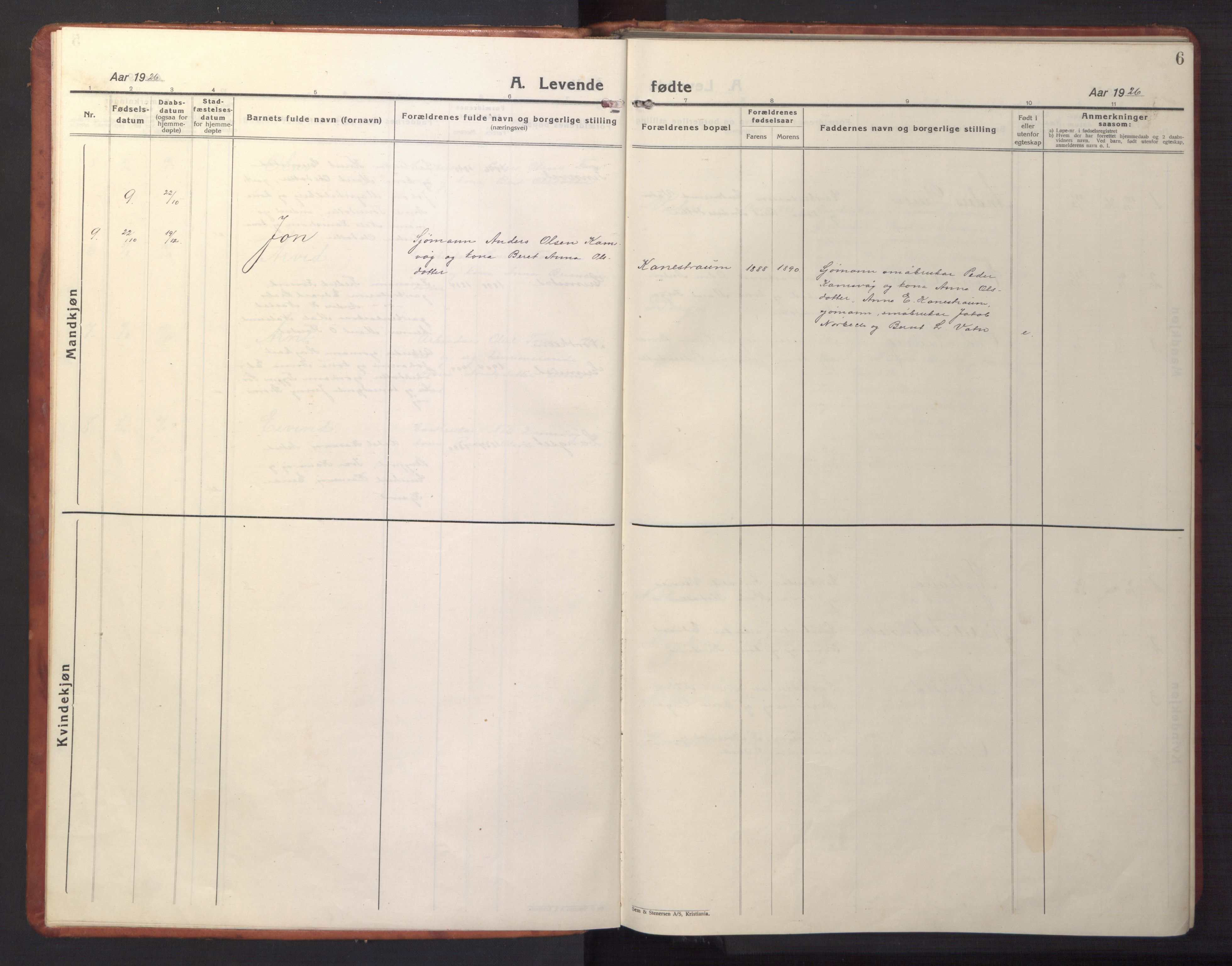 Ministerialprotokoller, klokkerbøker og fødselsregistre - Møre og Romsdal, AV/SAT-A-1454/587/L1002: Klokkerbok nr. 587C02, 1926-1951, s. 6