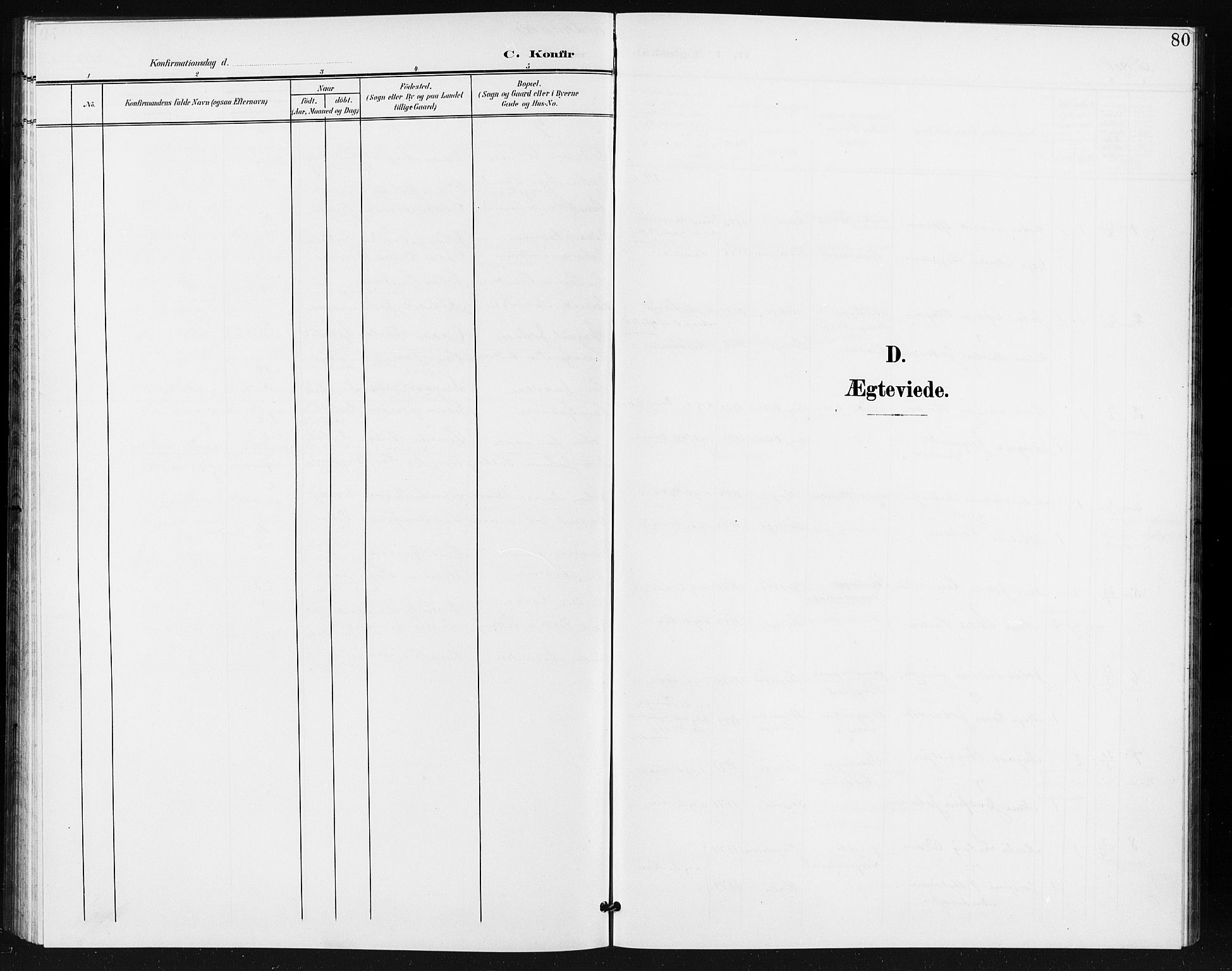 Idd prestekontor Kirkebøker, SAO/A-10911/G/Gb/L0001: Klokkerbok nr. II 1, 1901-1907, s. 80