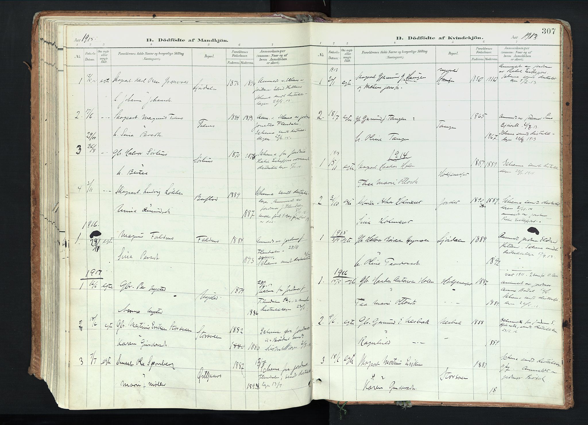 Trysil prestekontor, AV/SAH-PREST-046/H/Ha/Haa/L0012: Ministerialbok nr. 12, 1898-1917, s. 307