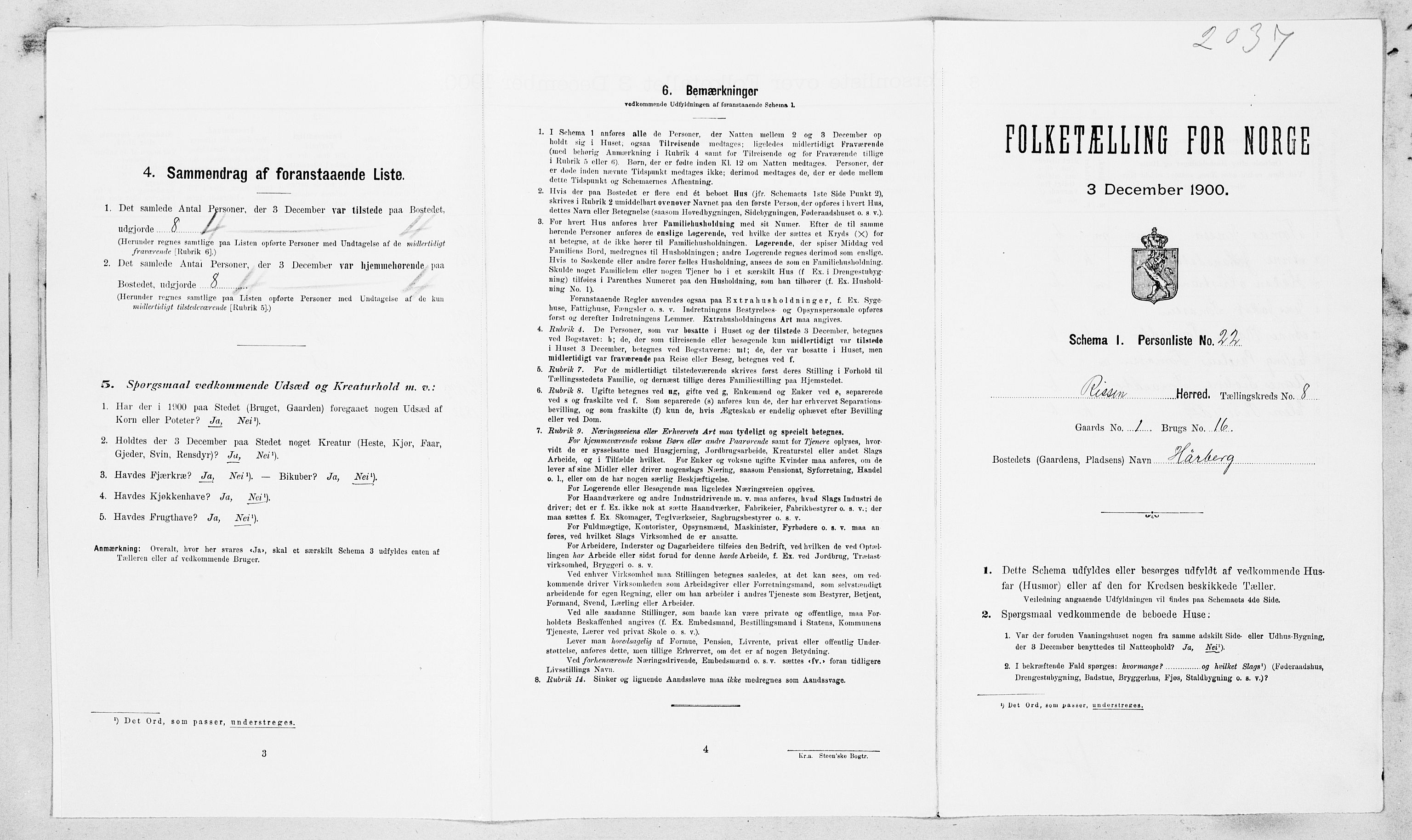 SAT, Folketelling 1900 for 1624 Rissa herred, 1900, s. 893