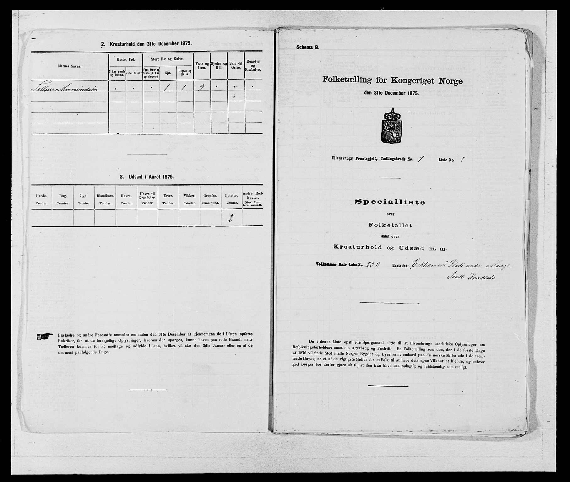 SAB, Folketelling 1875 for 1230P Ullensvang prestegjeld, 1875, s. 583