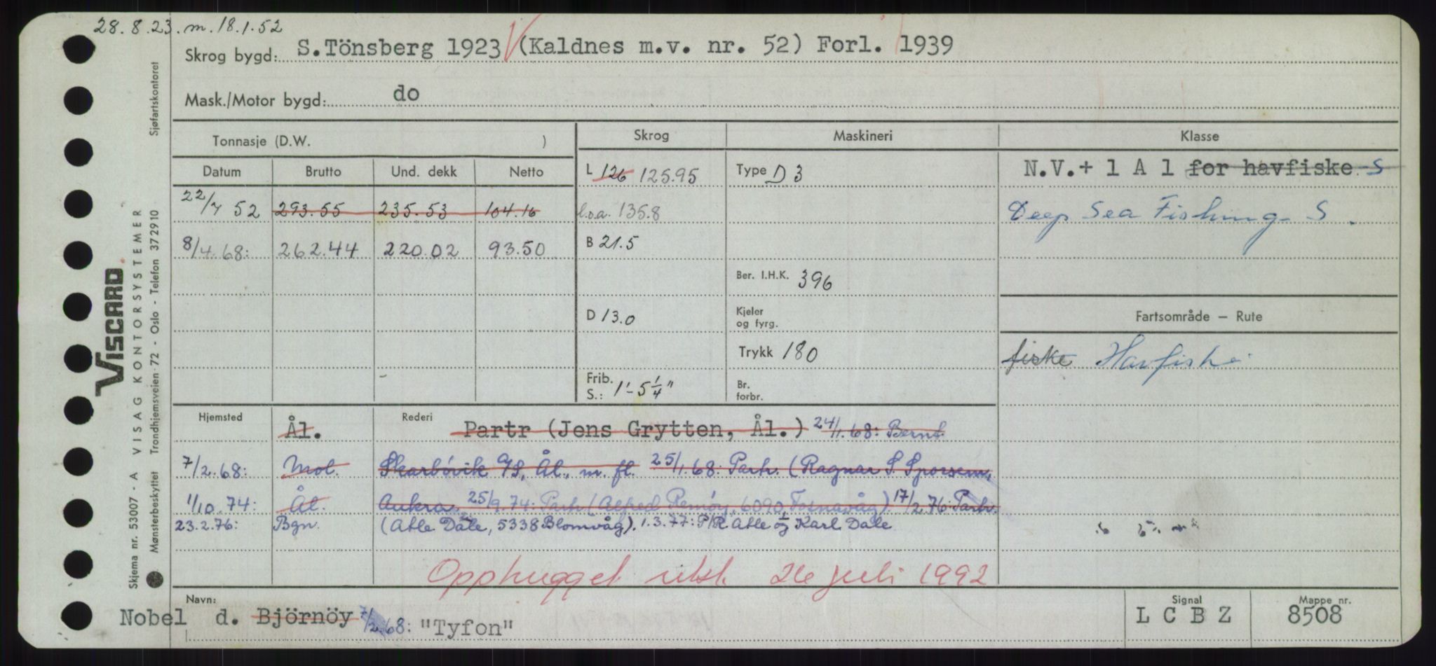 Sjøfartsdirektoratet med forløpere, Skipsmålingen, AV/RA-S-1627/H/Hd/L0039: Fartøy, Ti-Tø, s. 869