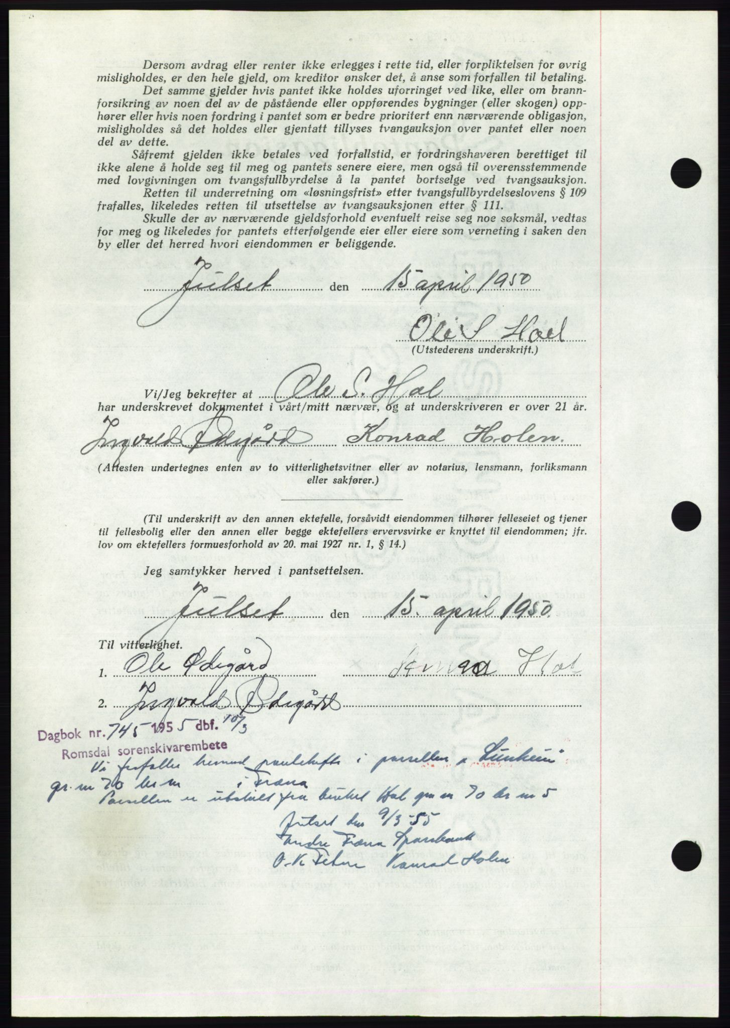 Romsdal sorenskriveri, AV/SAT-A-4149/1/2/2C: Pantebok nr. B5, 1949-1950, Dagboknr: 1177/1950