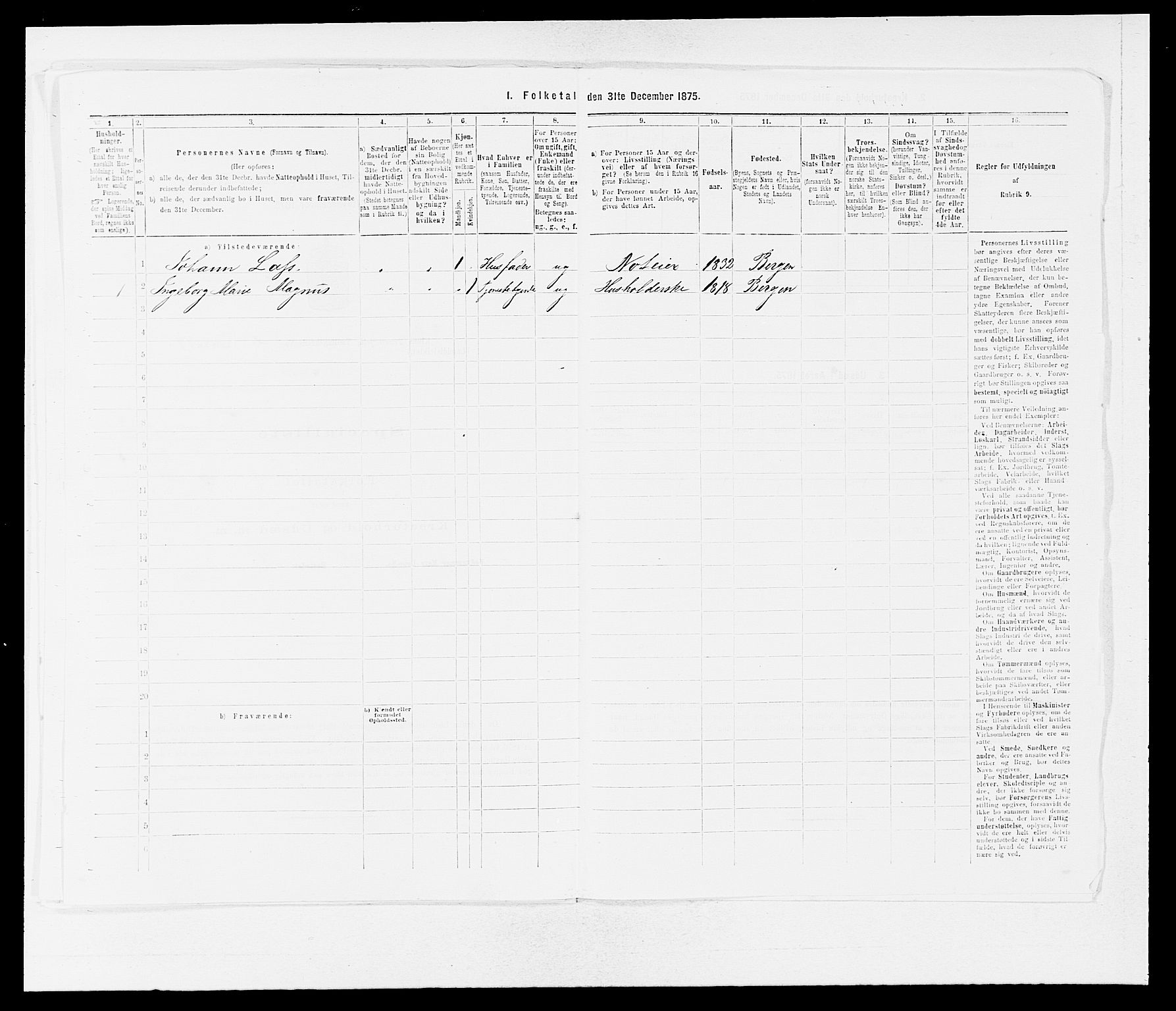 SAB, Folketelling 1875 for 1437L Kinn prestegjeld, Kinn sokn og Svanøy sokn, 1875, s. 312