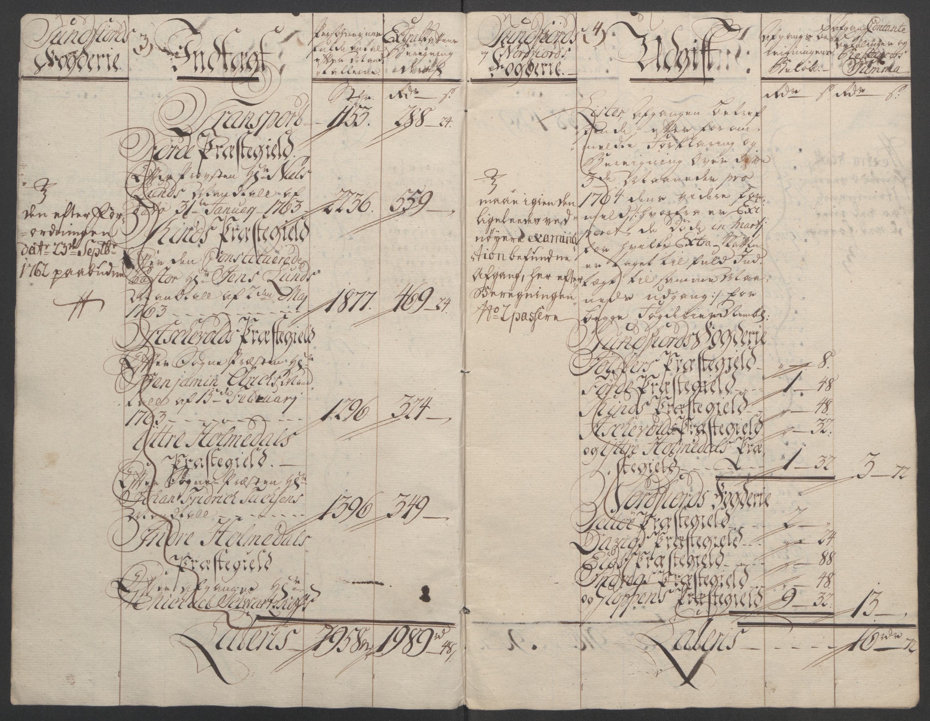 Rentekammeret inntil 1814, Reviderte regnskaper, Fogderegnskap, RA/EA-4092/R53/L3550: Ekstraskatten Sunn- og Nordfjord, 1762-1771, s. 70