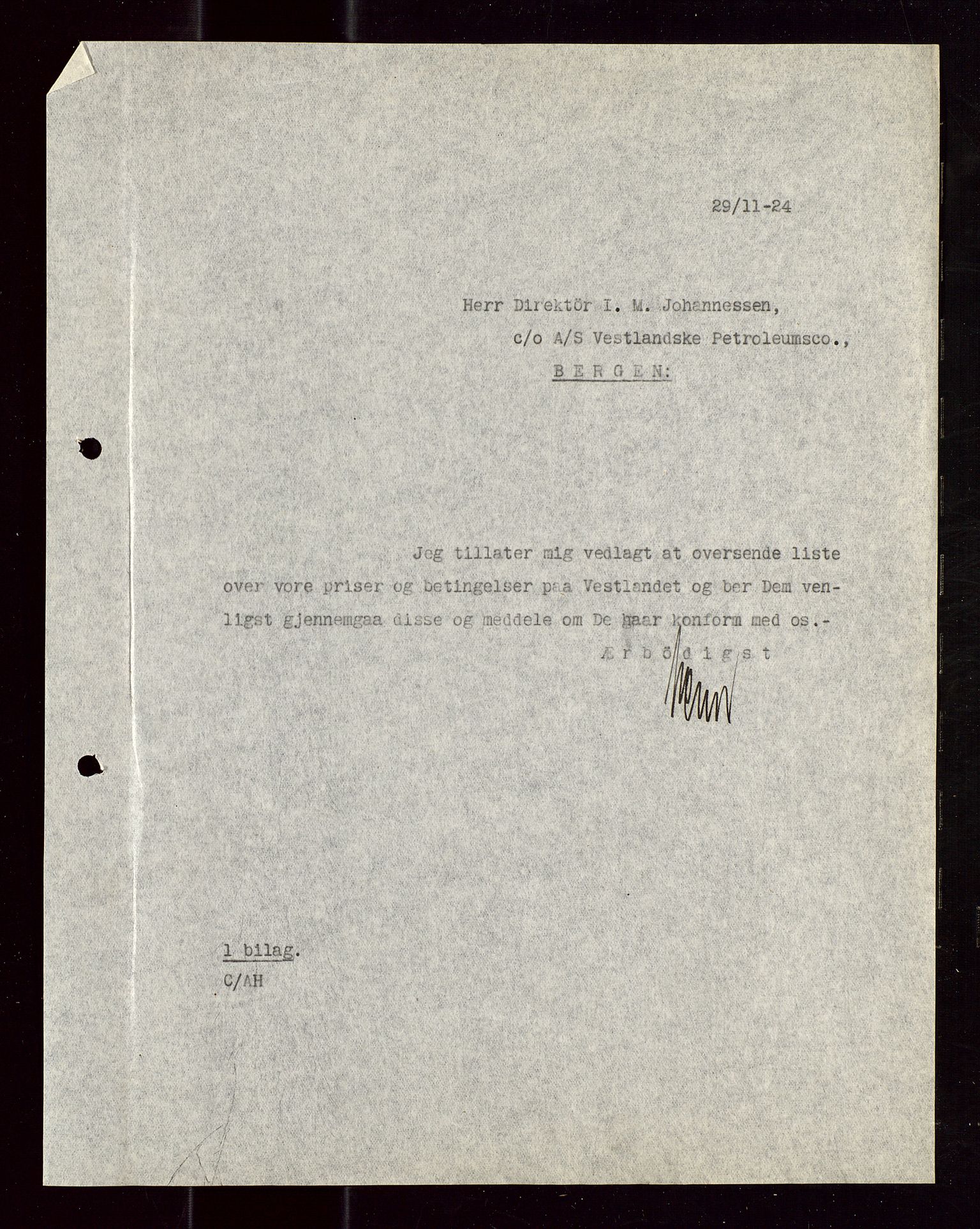 Pa 1521 - A/S Norske Shell, SAST/A-101915/E/Ea/Eaa/L0013: Sjefskorrespondanse, 1924, s. 679