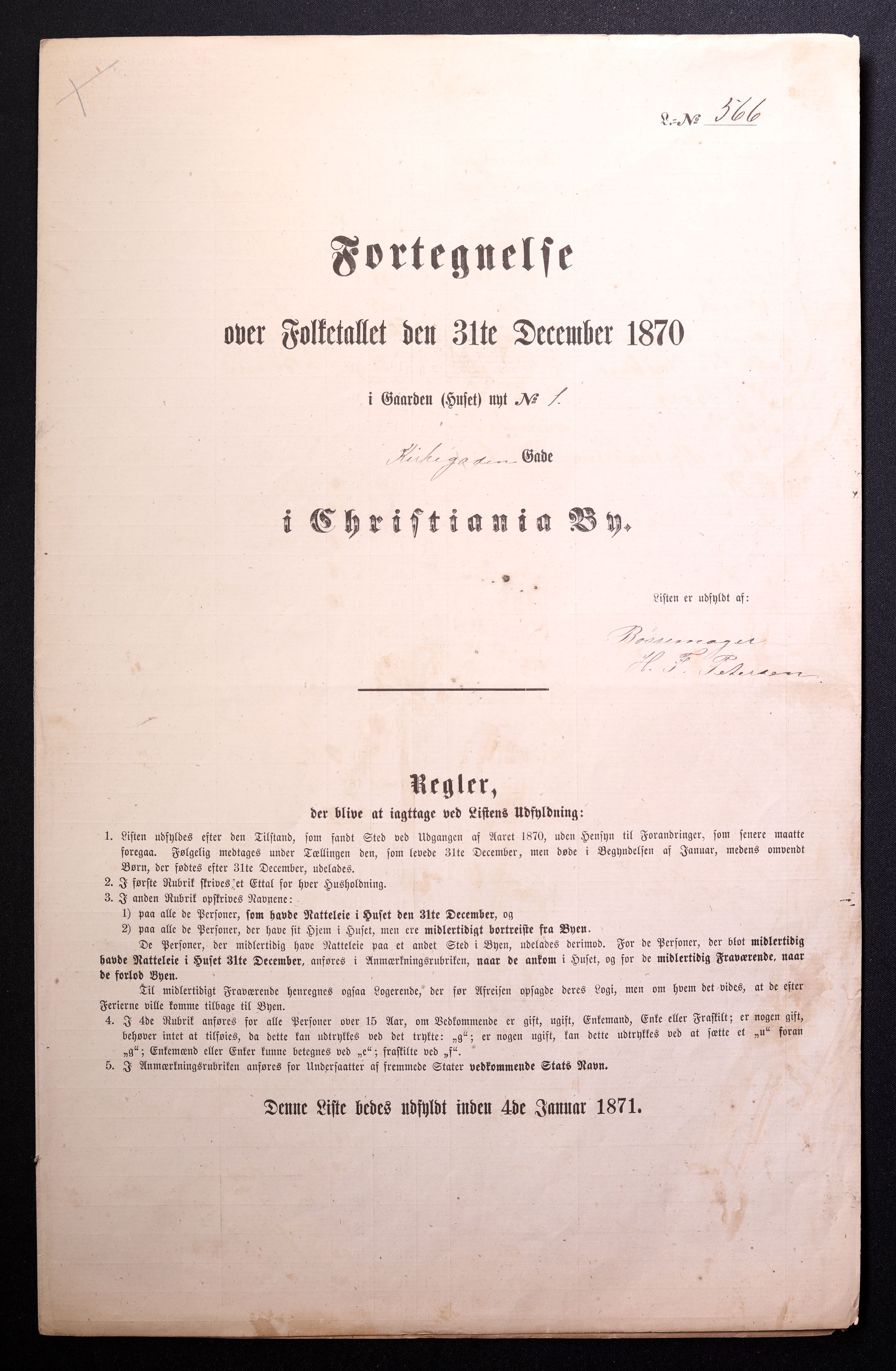 RA, Folketelling 1870 for 0301 Kristiania kjøpstad, 1870, s. 1438