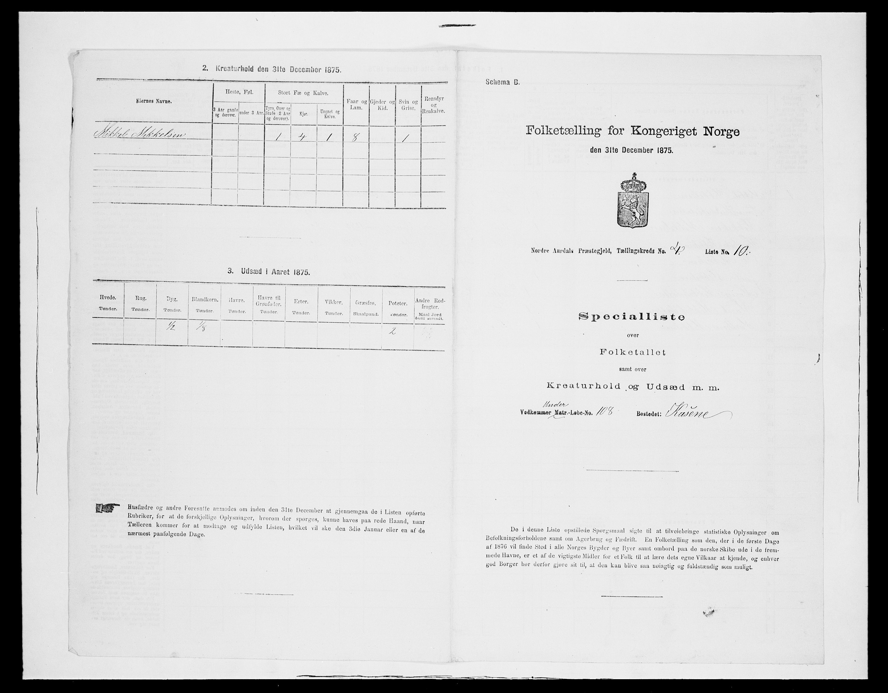 SAH, Folketelling 1875 for 0542P Nord-Aurdal prestegjeld, 1875, s. 630