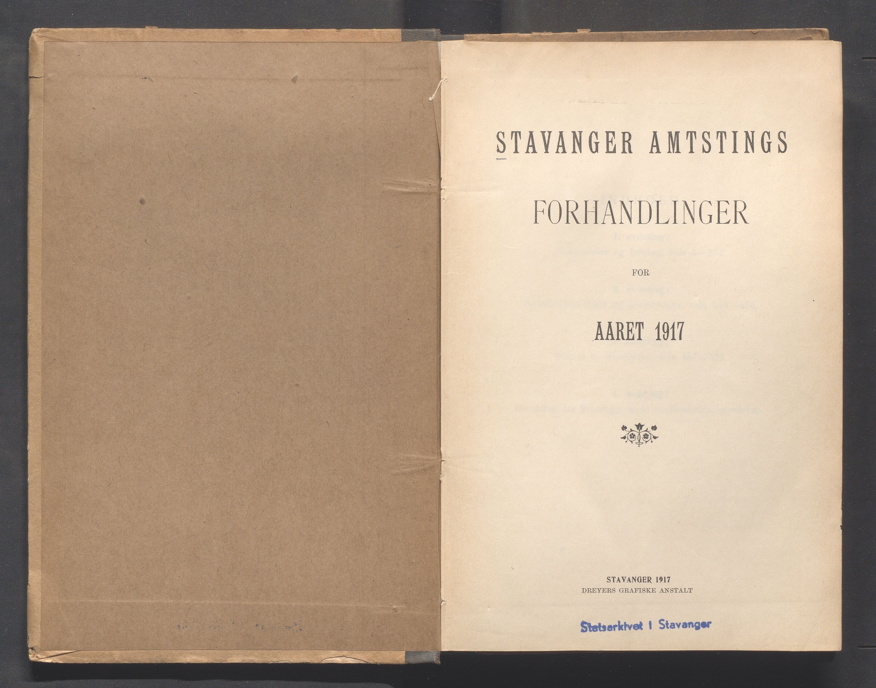 Rogaland fylkeskommune - Fylkesrådmannen , IKAR/A-900/A, 1917, s. 2