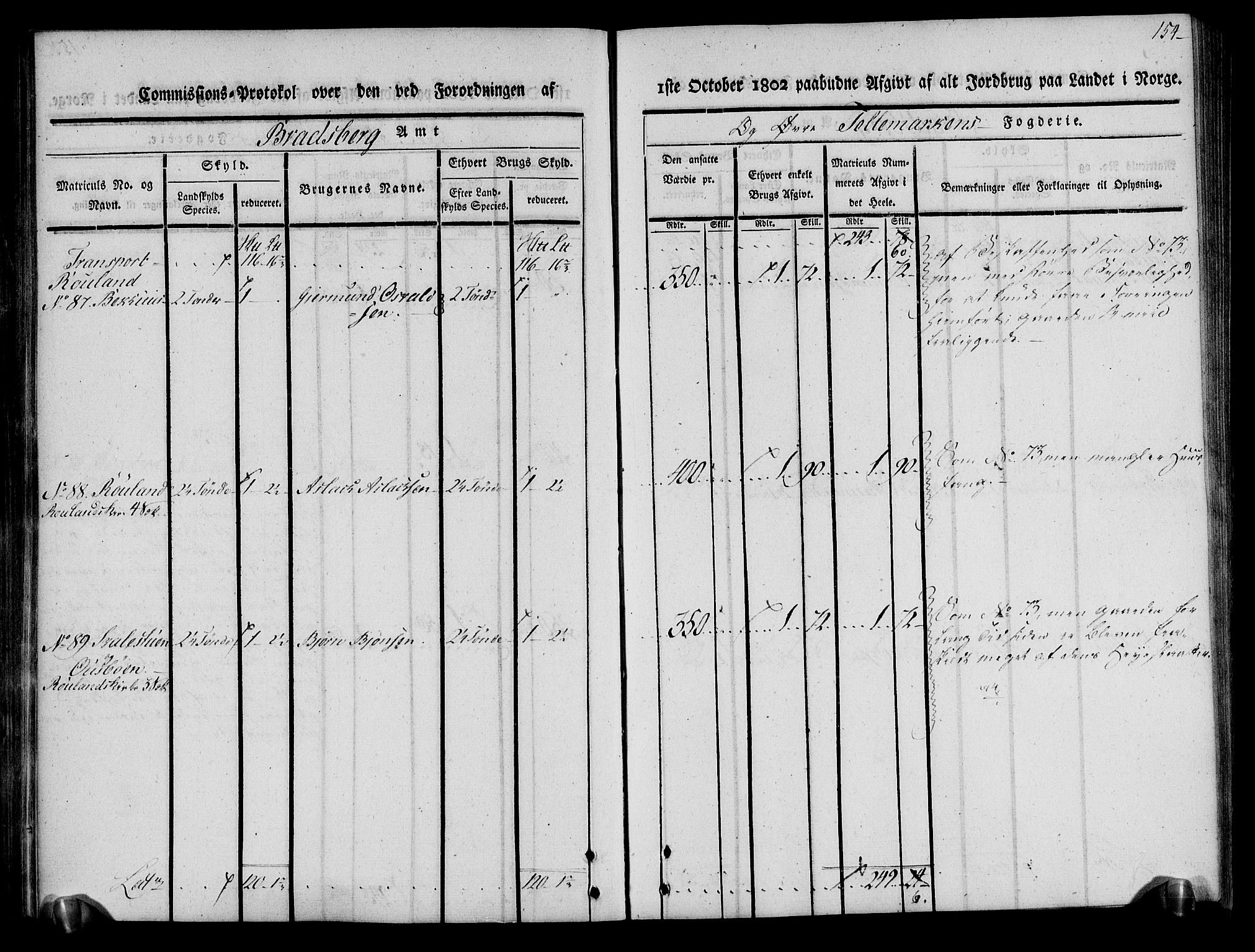 Rentekammeret inntil 1814, Realistisk ordnet avdeling, AV/RA-EA-4070/N/Ne/Nea/L0075: Øvre Telemarken fogderi. Kommisjonsprotokoll for fogderiets vestre del - Kviteseid, Vinje, Moland [):Fyresdal] og Lårdal prestegjeld., 1803, s. 156