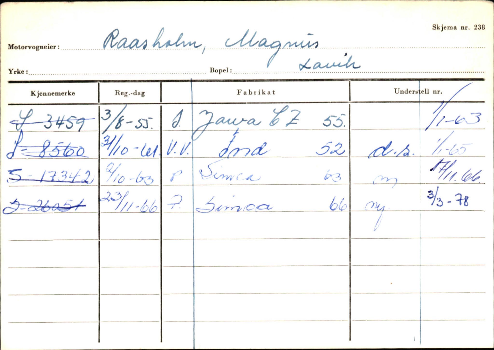 Statens vegvesen, Sogn og Fjordane vegkontor, AV/SAB-A-5301/4/F/L0131: Eigarregister Høyanger P-Å. Stryn S-Å, 1945-1975, s. 134