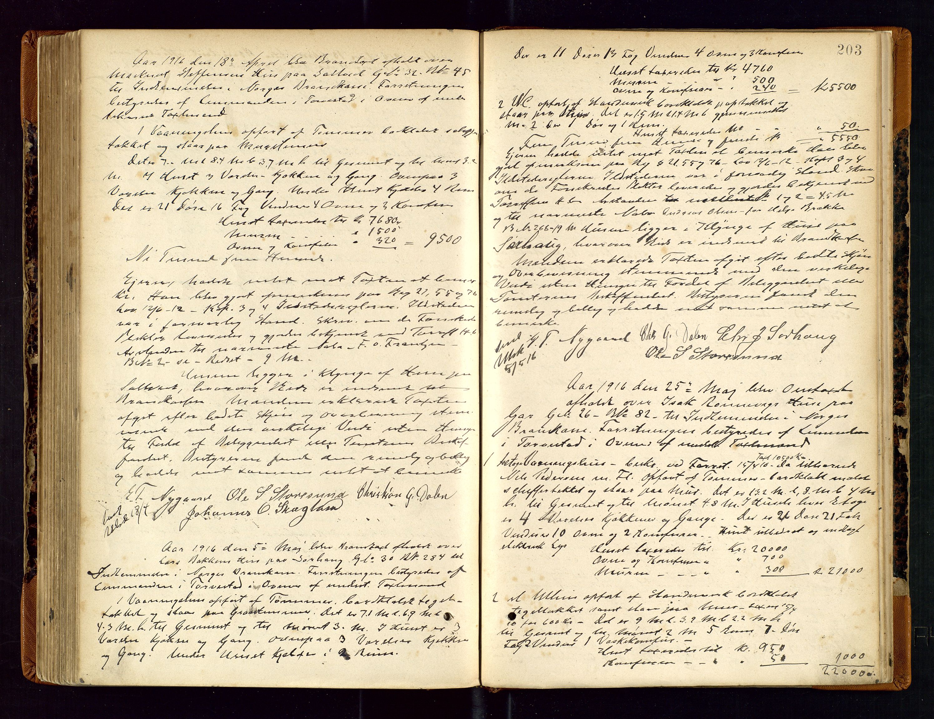 Torvestad lensmannskontor, AV/SAST-A-100307/1/Goa/L0002: "Brandtaxationsprotokol for Torvestad Thinglag", 1883-1917, s. 202b-203a