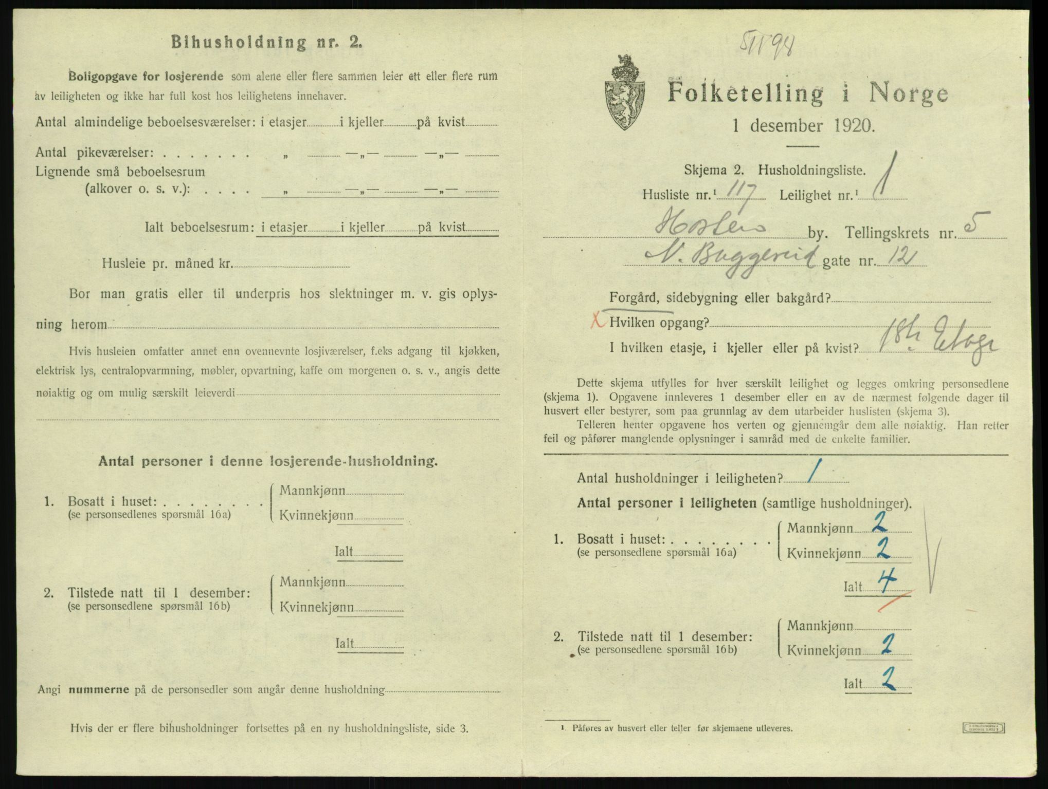 SAKO, Folketelling 1920 for 0703 Horten kjøpstad, 1920, s. 6079