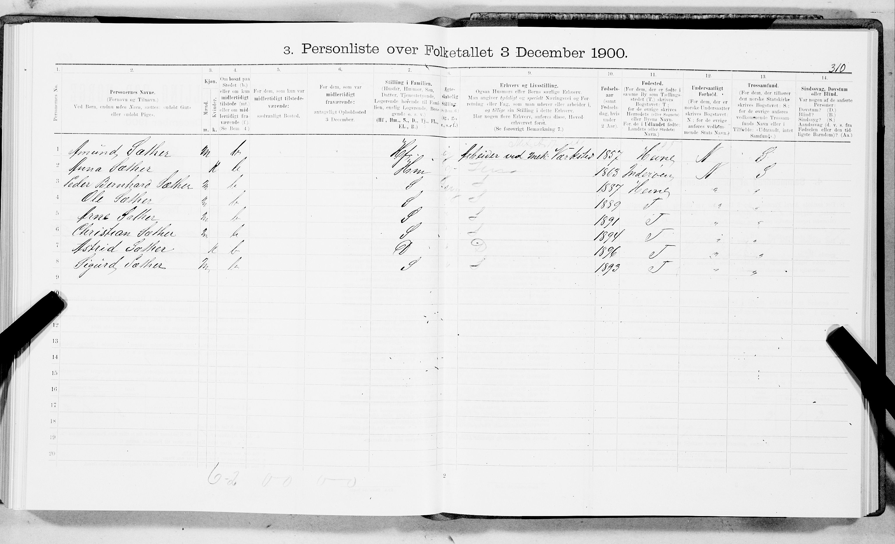 SAT, Folketelling 1900 for 1601 Trondheim kjøpstad, 1900, s. 9767