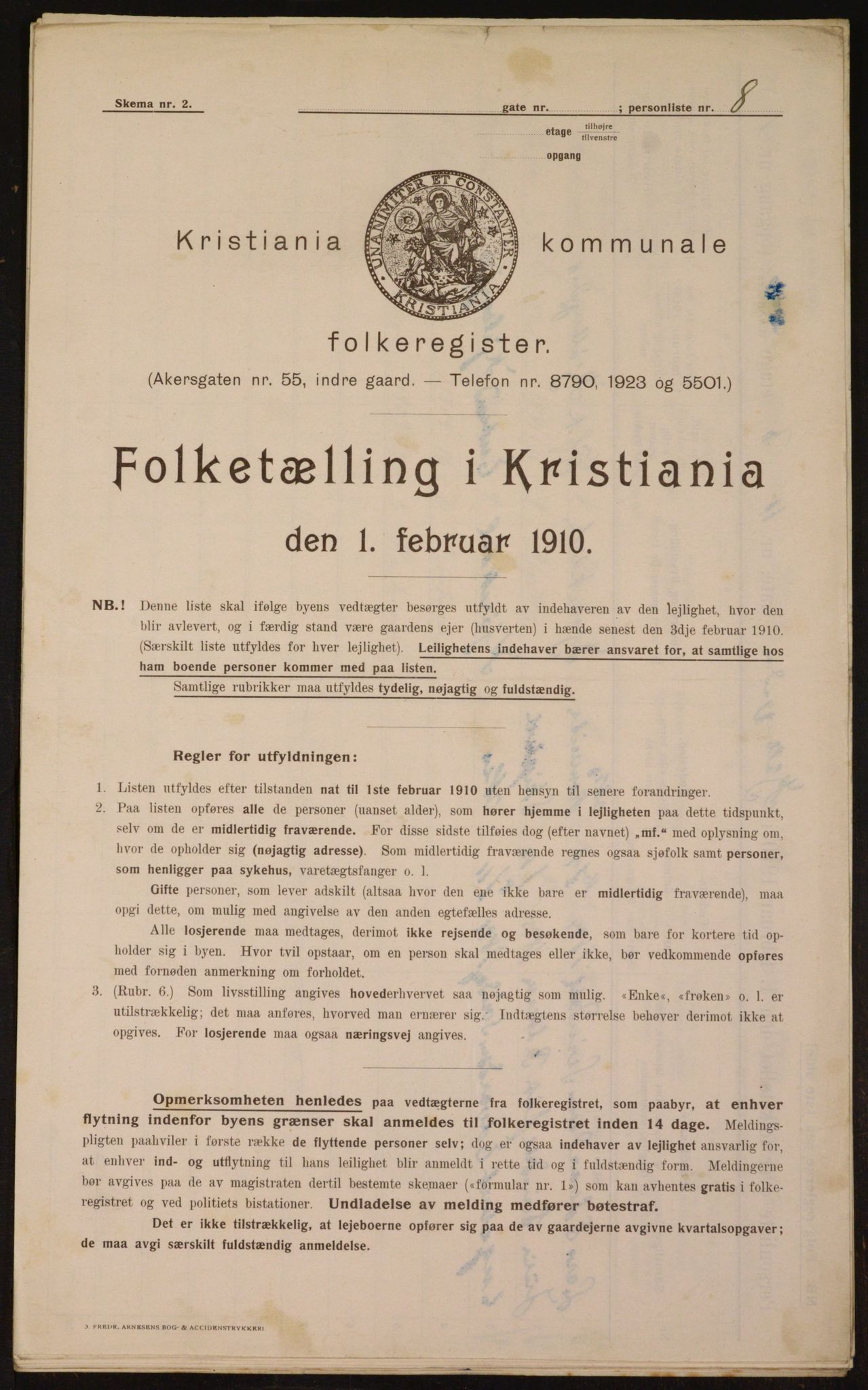 OBA, Kommunal folketelling 1.2.1910 for Kristiania, 1910, s. 50117