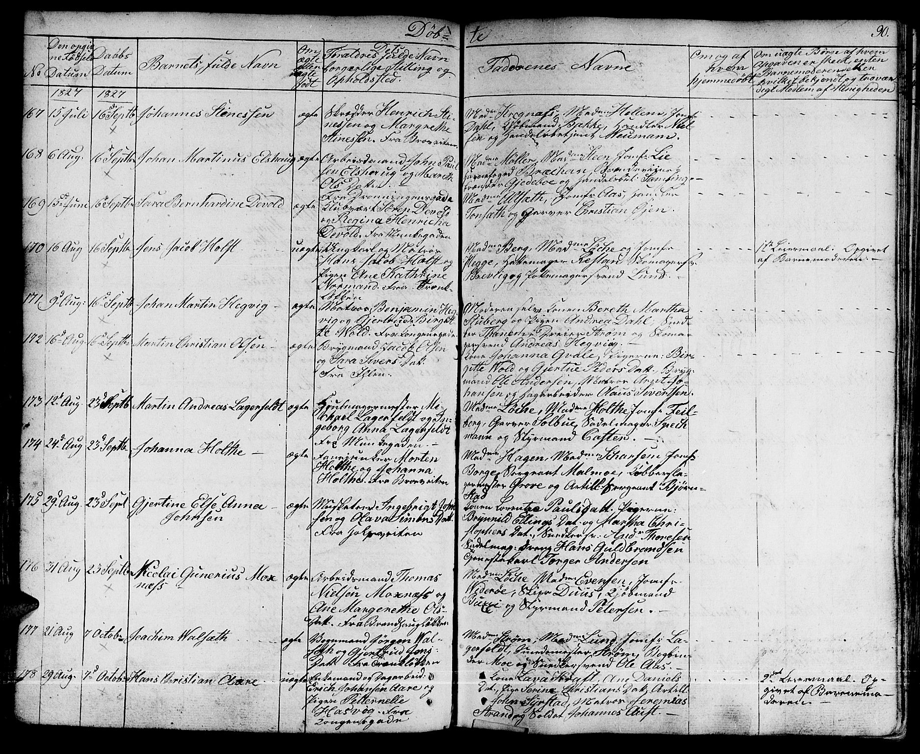 Ministerialprotokoller, klokkerbøker og fødselsregistre - Sør-Trøndelag, SAT/A-1456/601/L0045: Ministerialbok nr. 601A13, 1821-1831, s. 90