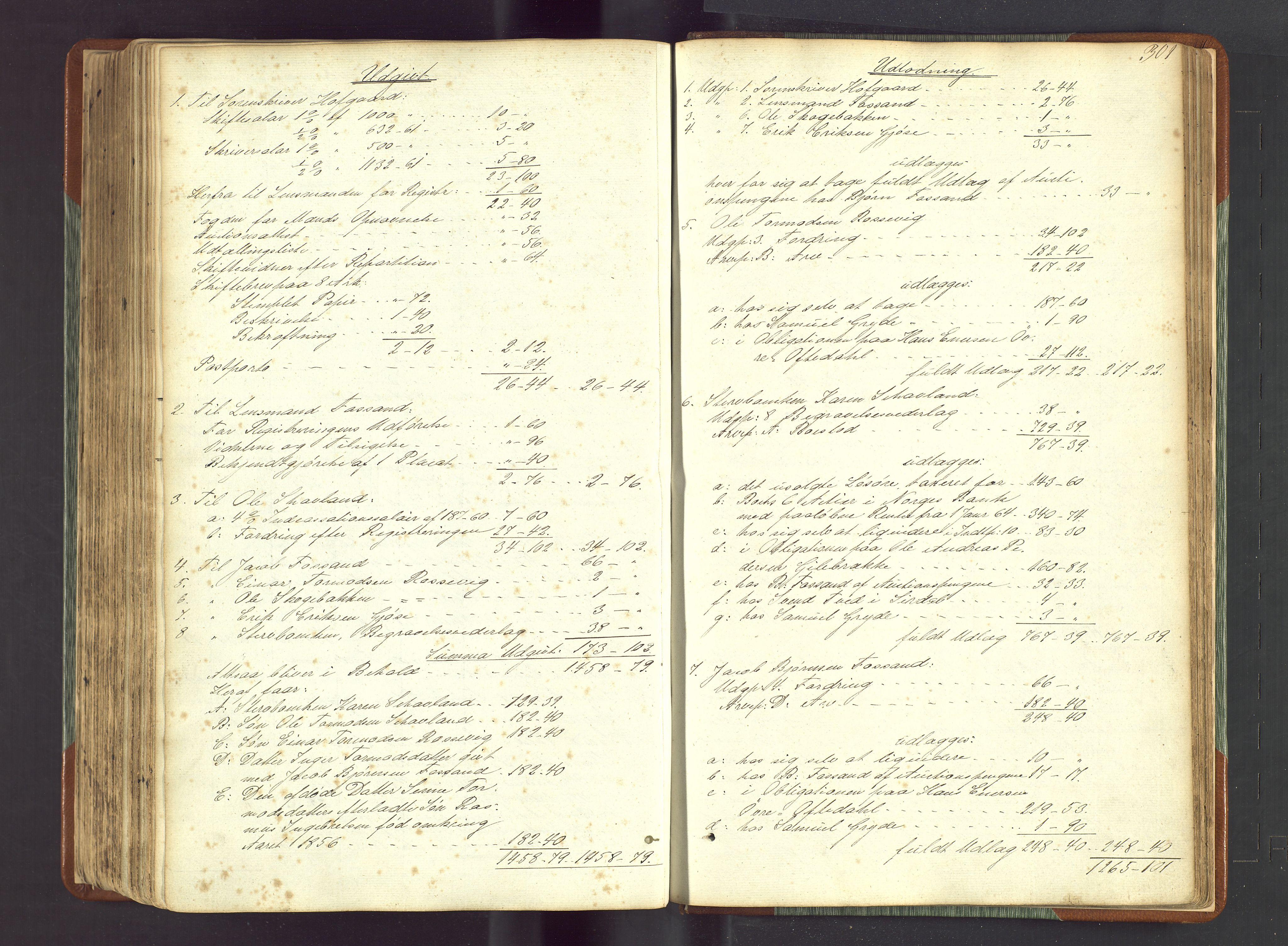 Ryfylke tingrett, AV/SAST-A-100055/001/IV/IVF/L0012a: Skifteforhandlingsprotokoll D1 Høle og Rennesøy, 1847-1880, s. 301