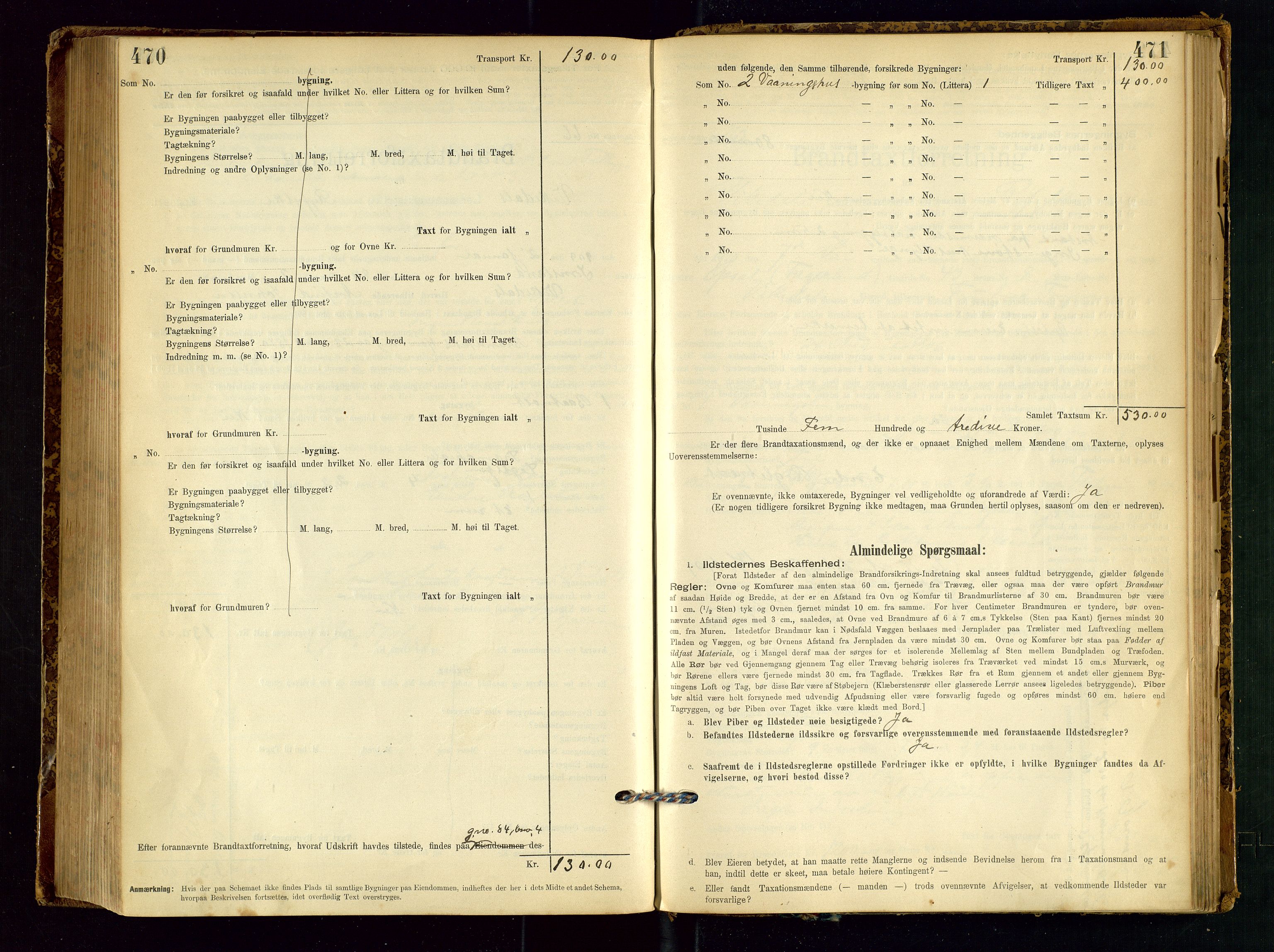 Vikedal lensmannskontor, AV/SAST-A-100179/Gob/L0004: Branntakstprotokoll, 1894-1952, s. 470-471