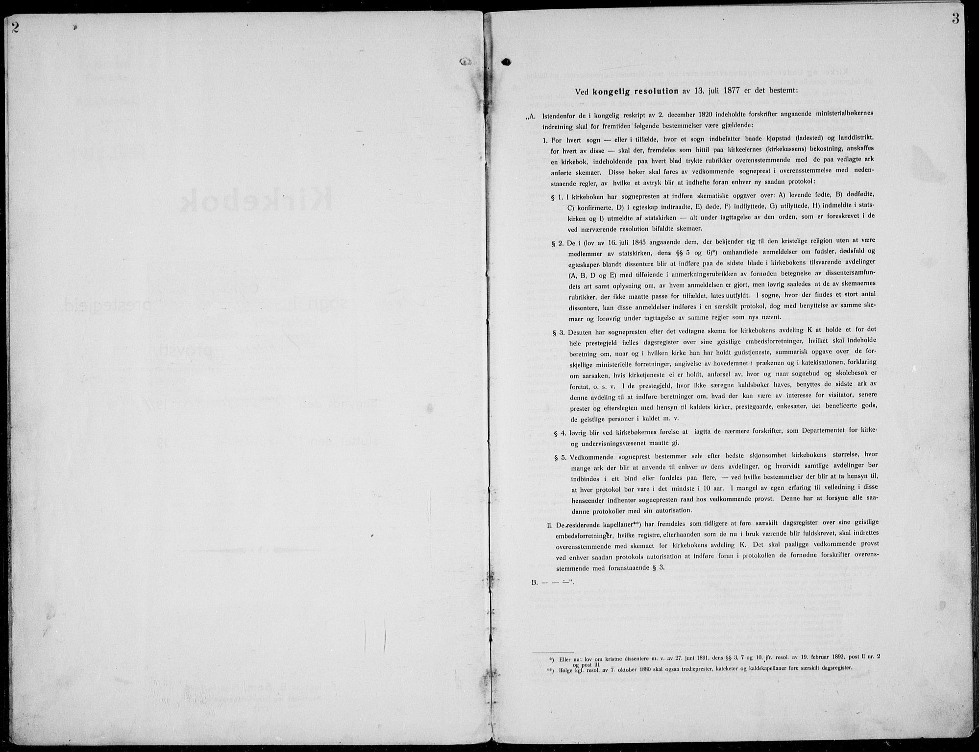 Etnedal prestekontor, SAH/PREST-130/H/Ha/Hab/Habb/L0002: Klokkerbok nr. II 2, 1912-1934, s. 2-3