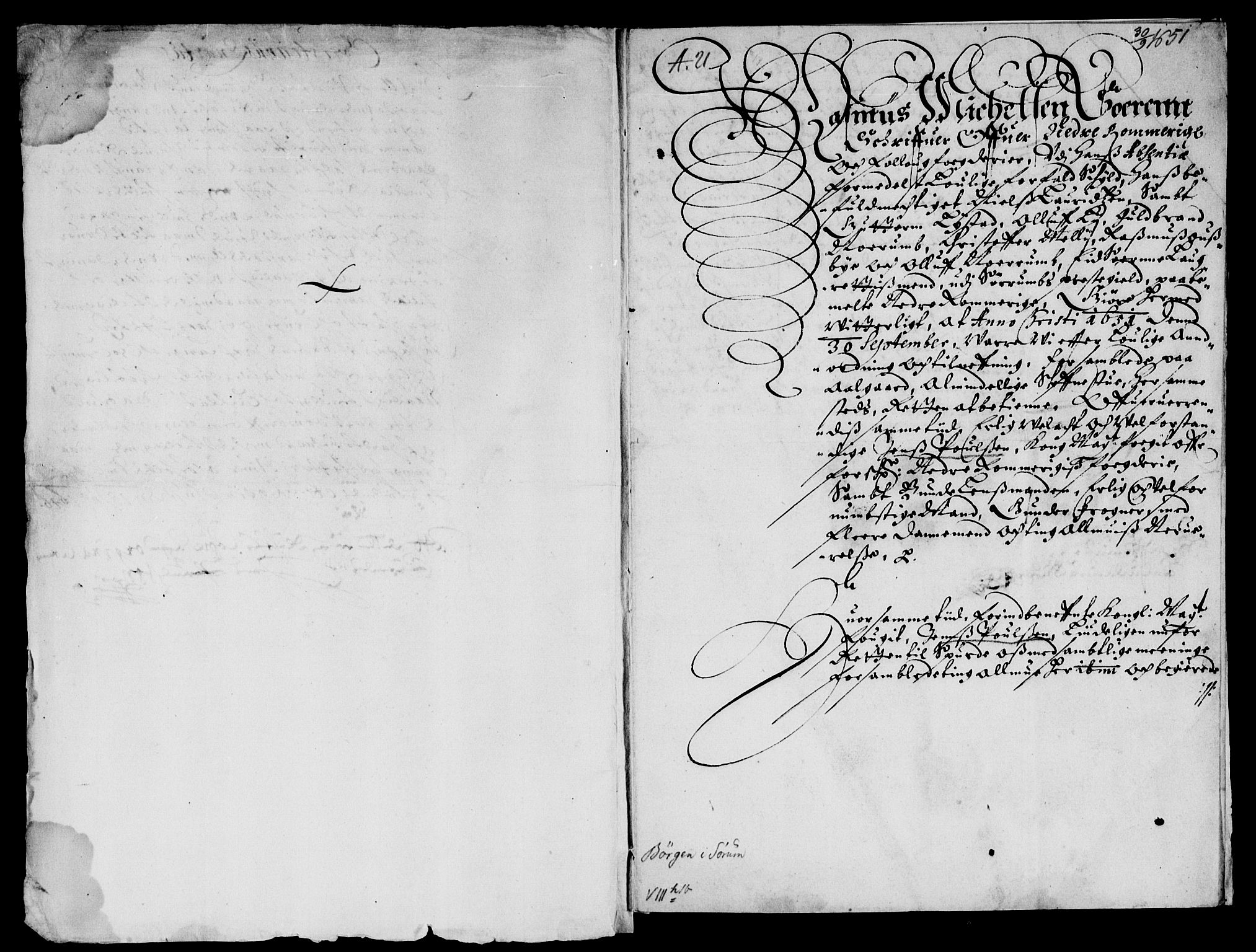 Rentekammeret inntil 1814, Reviderte regnskaper, Lensregnskaper, AV/RA-EA-5023/R/Rb/Rba/L0208: Akershus len, 1651-1652