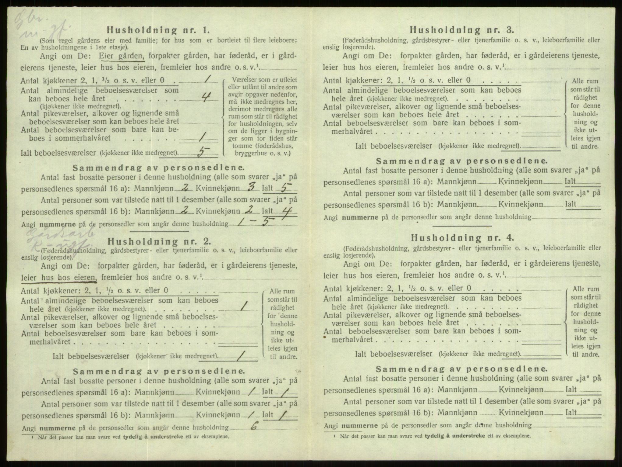 SAB, Folketelling 1920 for 1444 Hornindal herred, 1920, s. 435