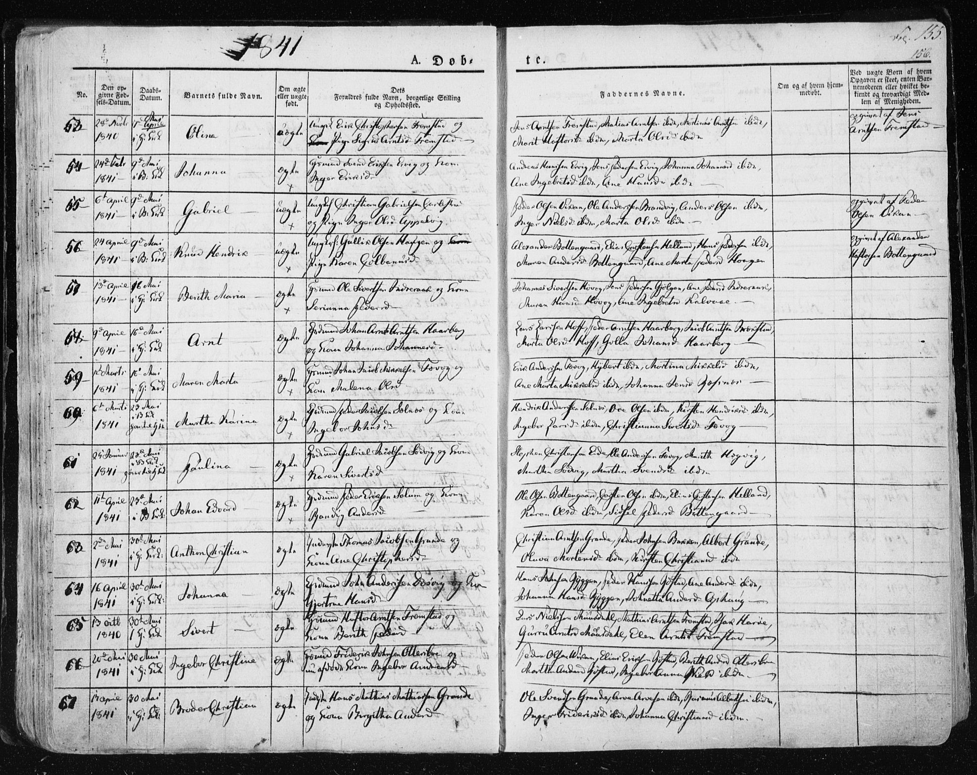 Ministerialprotokoller, klokkerbøker og fødselsregistre - Sør-Trøndelag, SAT/A-1456/659/L0735: Ministerialbok nr. 659A05, 1826-1841, s. 155