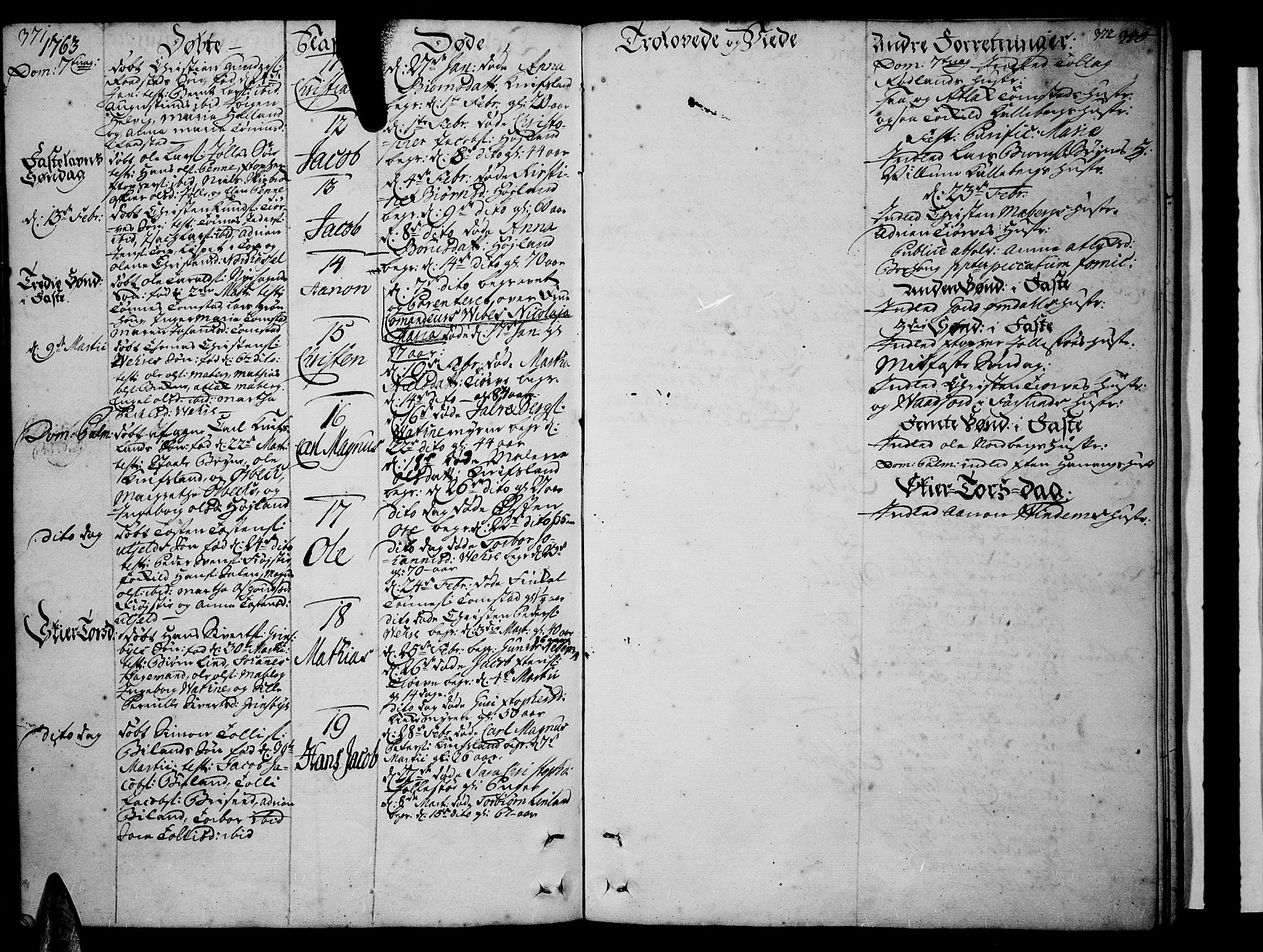 Lista sokneprestkontor, AV/SAK-1111-0027/F/Fa/L0003: Ministerialbok nr. A 3 /1, 1743-1767, s. 371-372