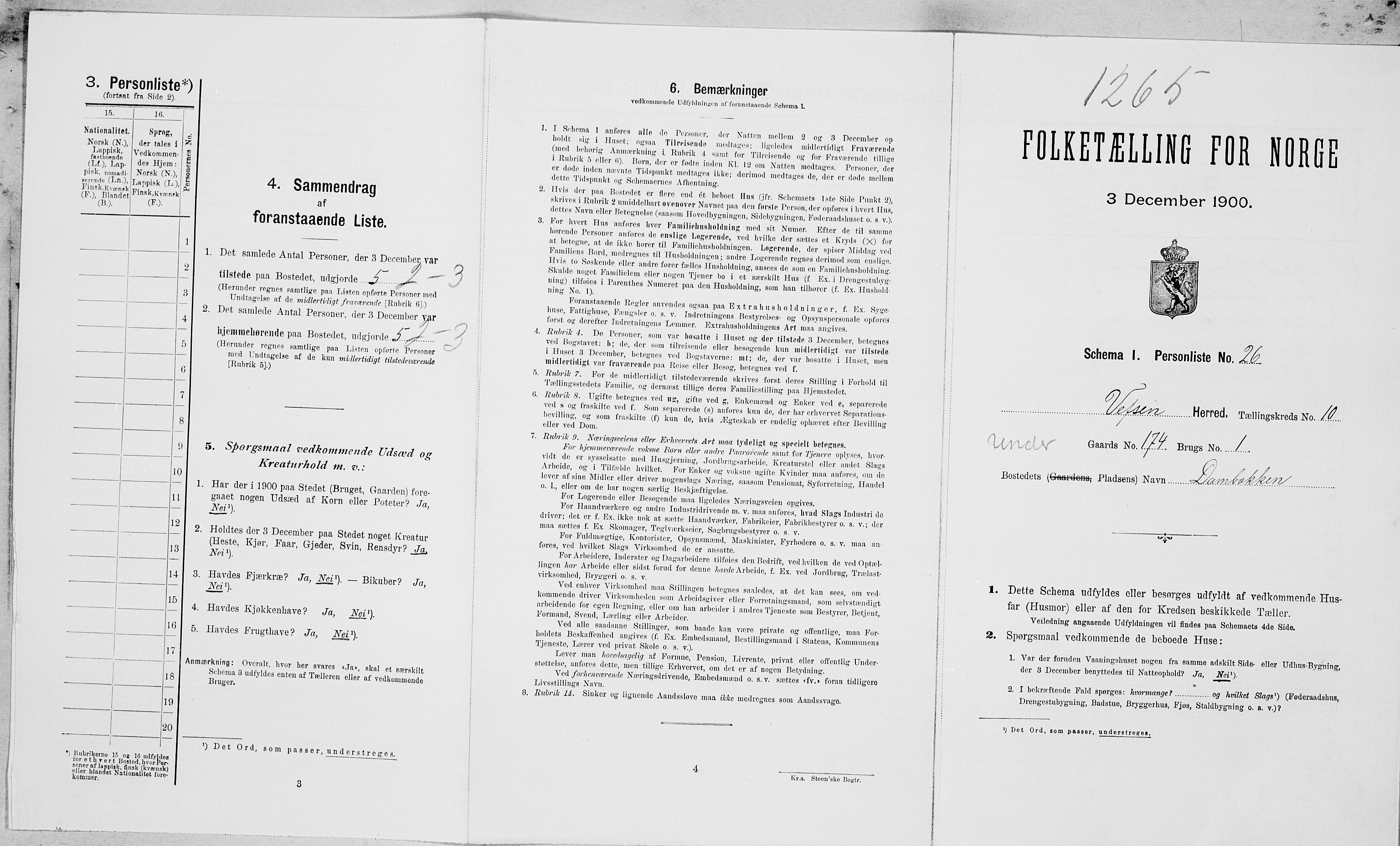 SAT, Folketelling 1900 for 1824 Vefsn herred, 1900, s. 929