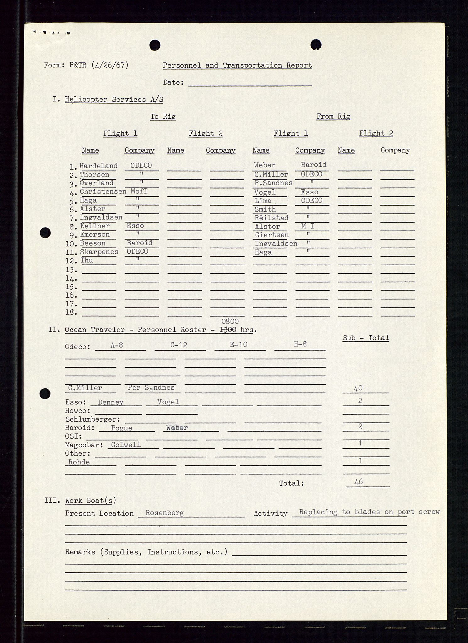 Pa 1512 - Esso Exploration and Production Norway Inc., AV/SAST-A-101917/E/Ea/L0011: Well 25/11-1, 1966-1967, s. 47