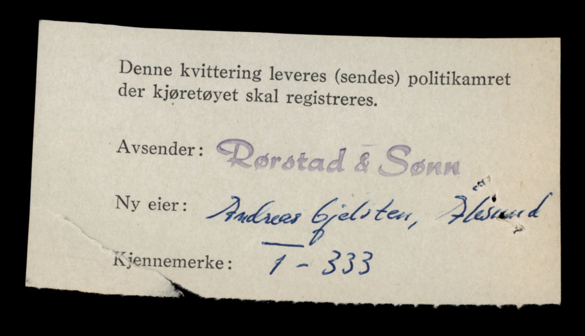 Møre og Romsdal vegkontor - Ålesund trafikkstasjon, SAT/A-4099/F/Fe/L0003: Registreringskort for kjøretøy T 232 - T 340, 1927-1998, s. 2555