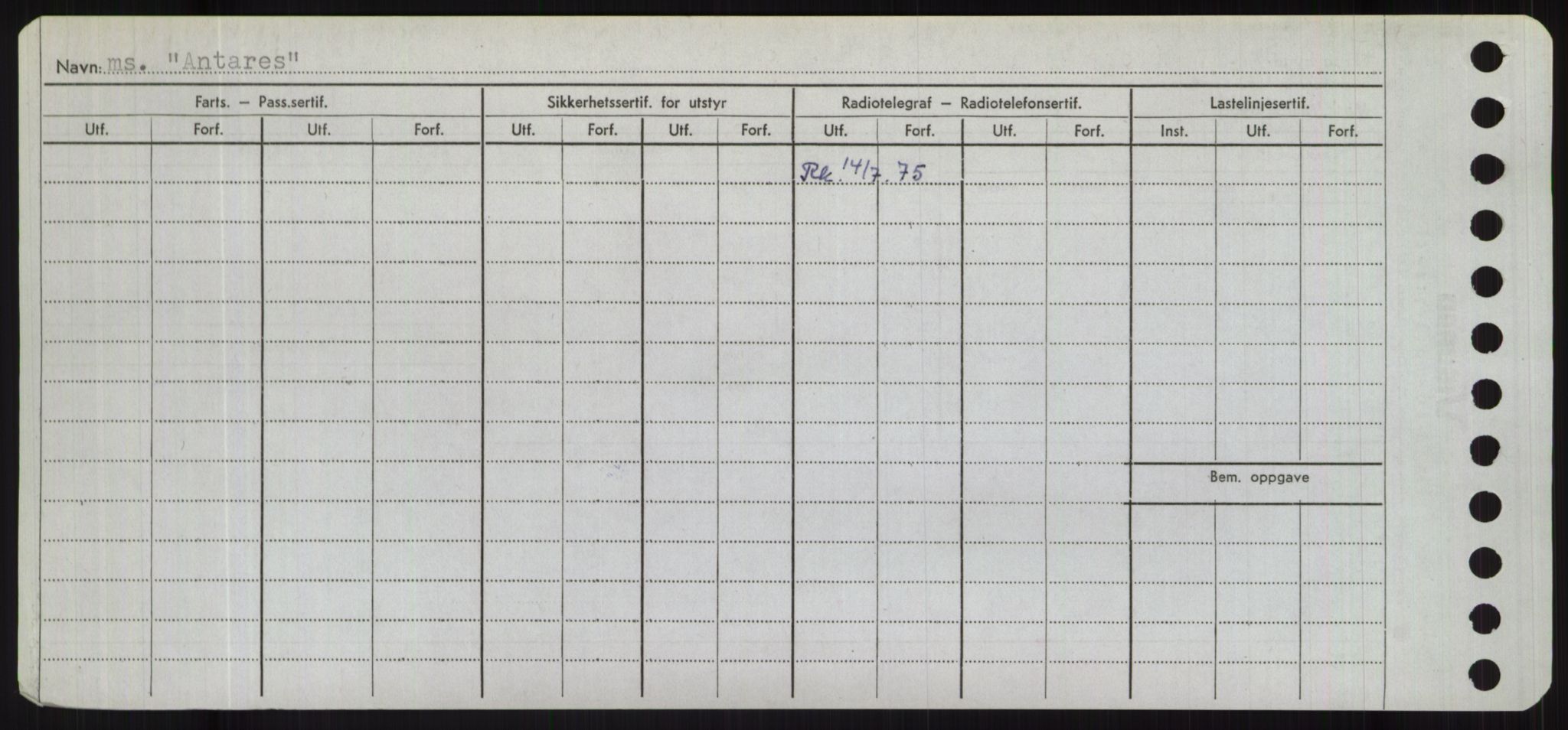 Sjøfartsdirektoratet med forløpere, Skipsmålingen, RA/S-1627/H/Hd/L0001: Fartøy, A-Anv, s. 784