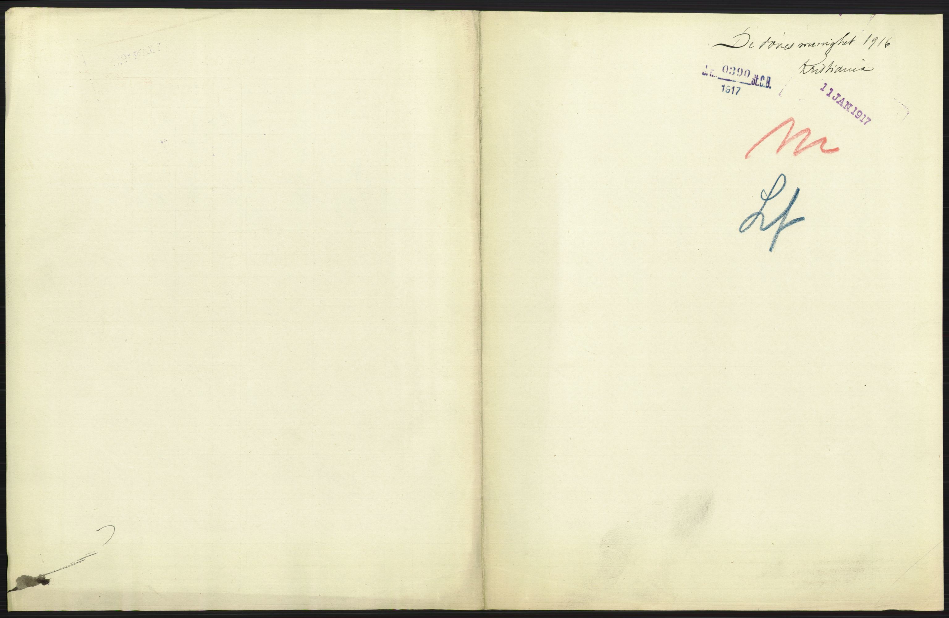 Statistisk sentralbyrå, Sosiodemografiske emner, Befolkning, AV/RA-S-2228/D/Df/Dfb/Dfbf/L0007: Kristiania: Levendefødte menn og kvinner., 1916, s. 521
