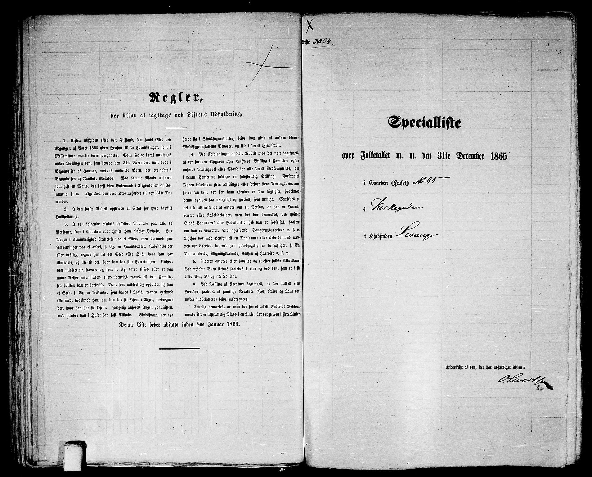 RA, Folketelling 1865 for 1701B Levanger prestegjeld, Levanger kjøpstad, 1865, s. 71