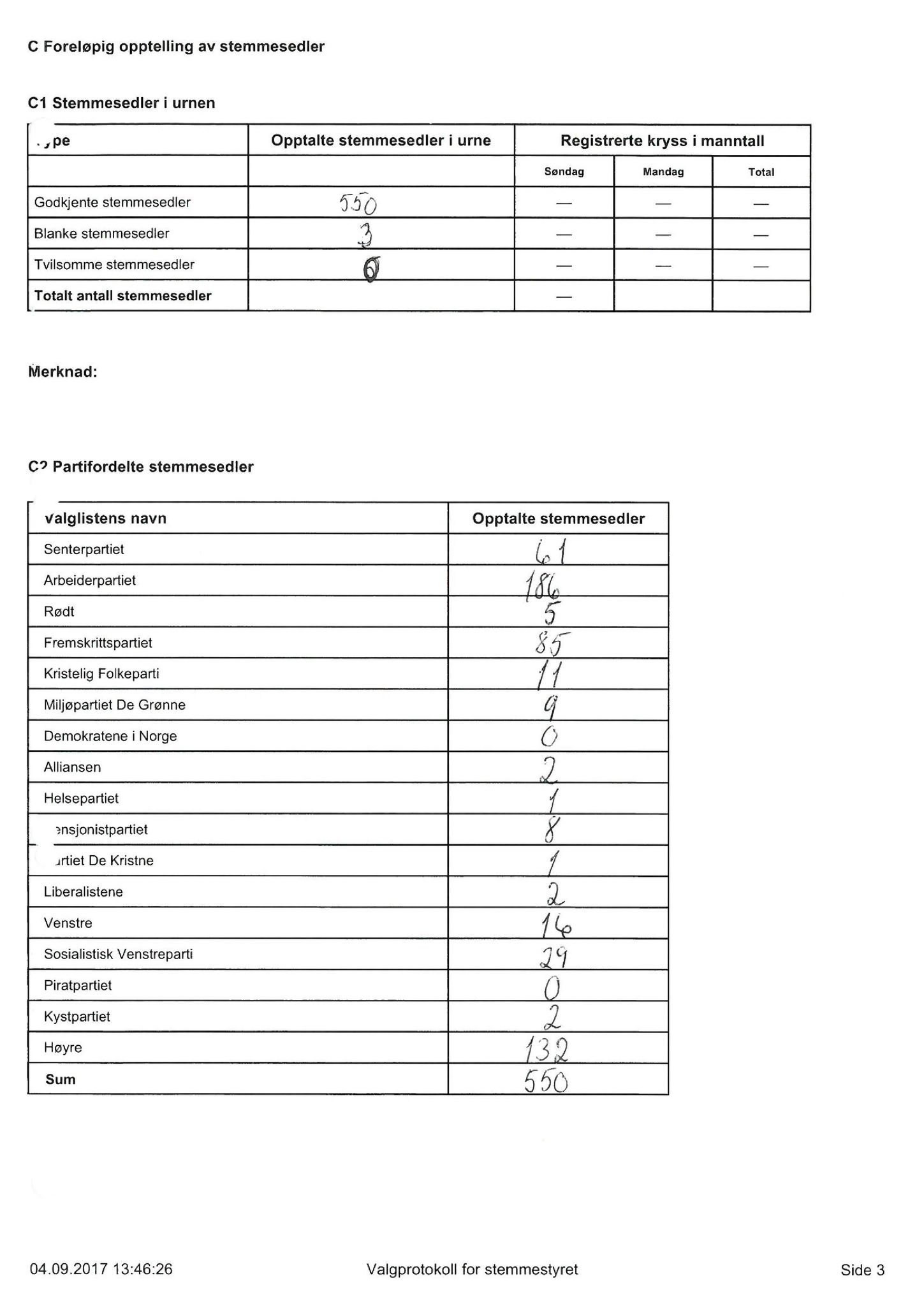 Klæbu Kommune, TRKO/KK/10-VS/L003: Valgnemnda - Møtedokumenter, 2017, s. 74