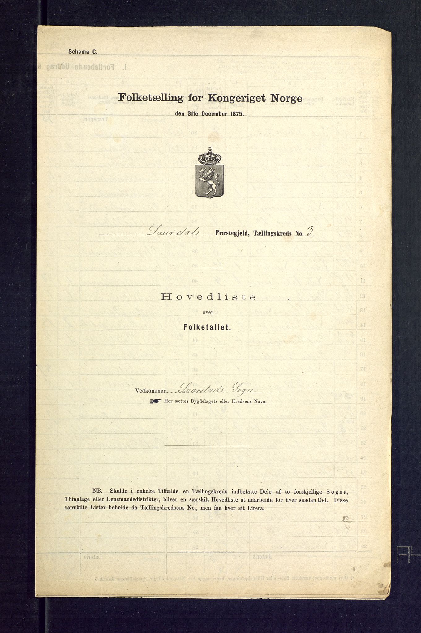 SAKO, Folketelling 1875 for 0728P Lardal prestegjeld, 1875, s. 16