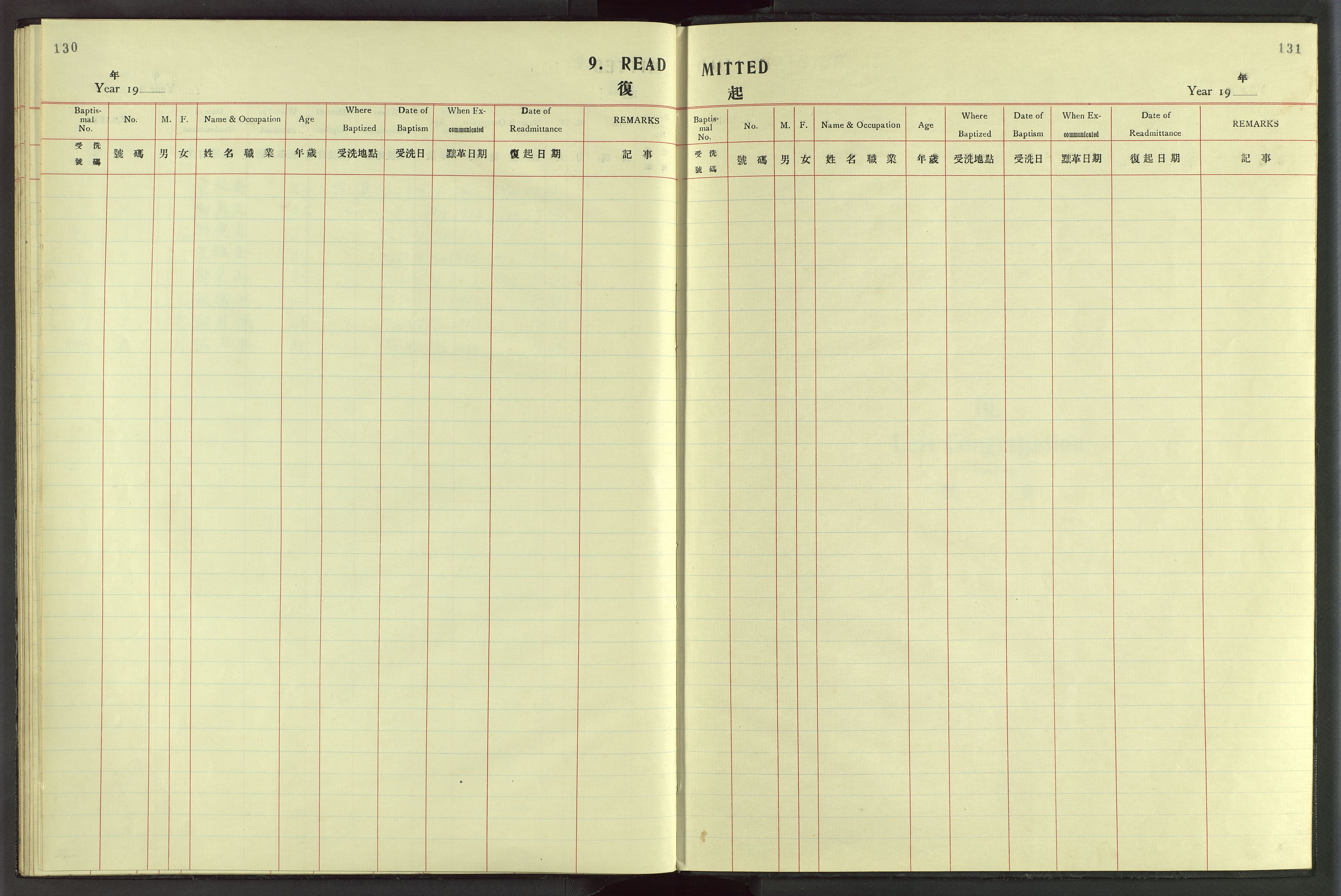 Det Norske Misjonsselskap - utland - Kina (Hunan), VID/MA-A-1065/Dm/L0048: Ministerialbok nr. 86, 1909-1948, s. 130-131