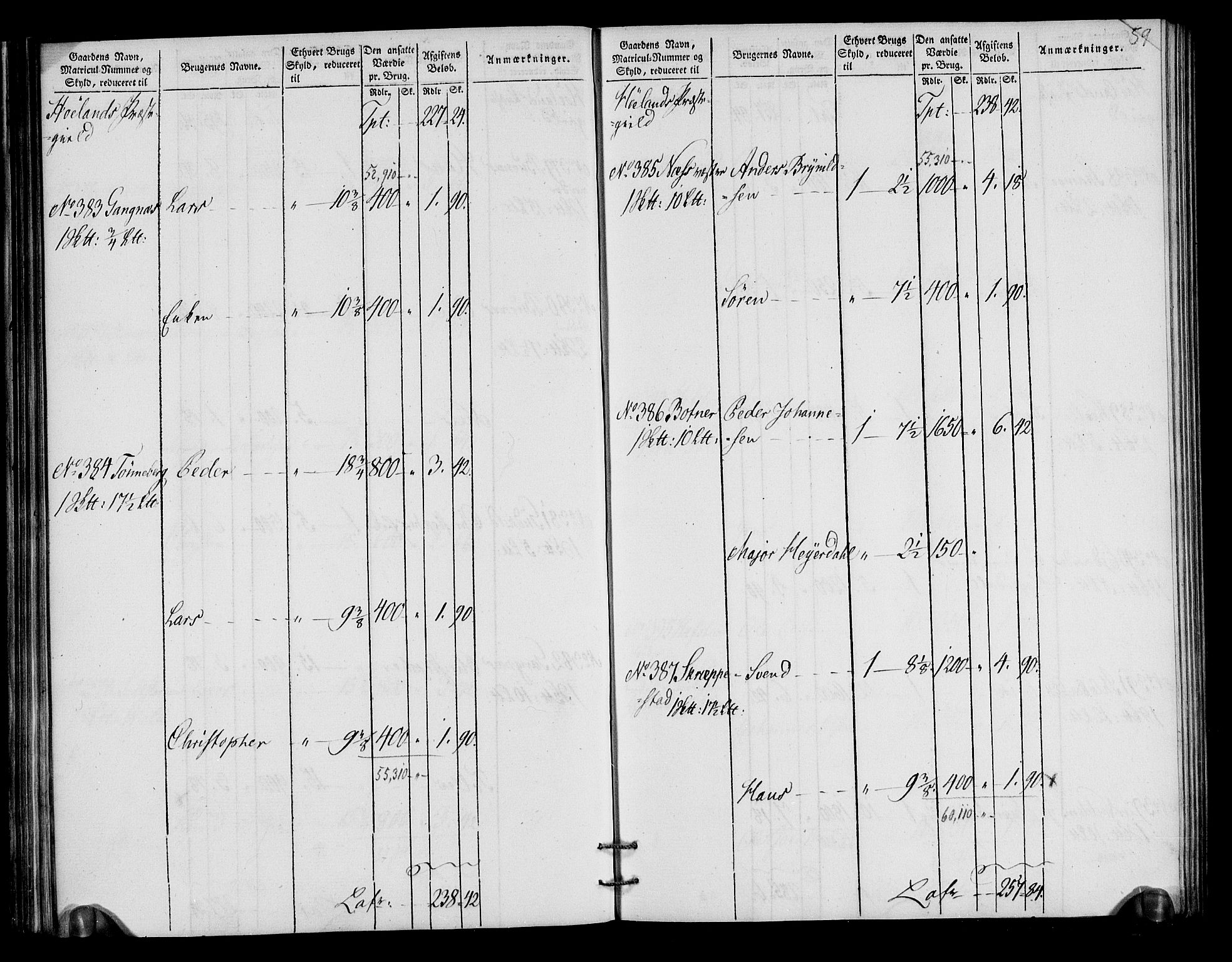 Rentekammeret inntil 1814, Realistisk ordnet avdeling, AV/RA-EA-4070/N/Ne/Nea/L0018: Nedre Romerike fogderi. Oppebørselsregister, 1803-1804, s. 61